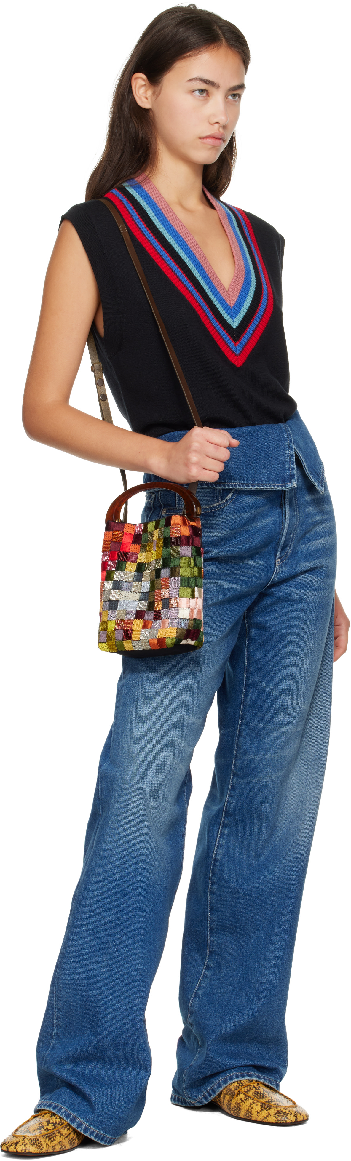Dries Van Noten - マルチカラー スモール エンブロイダリー バッグ