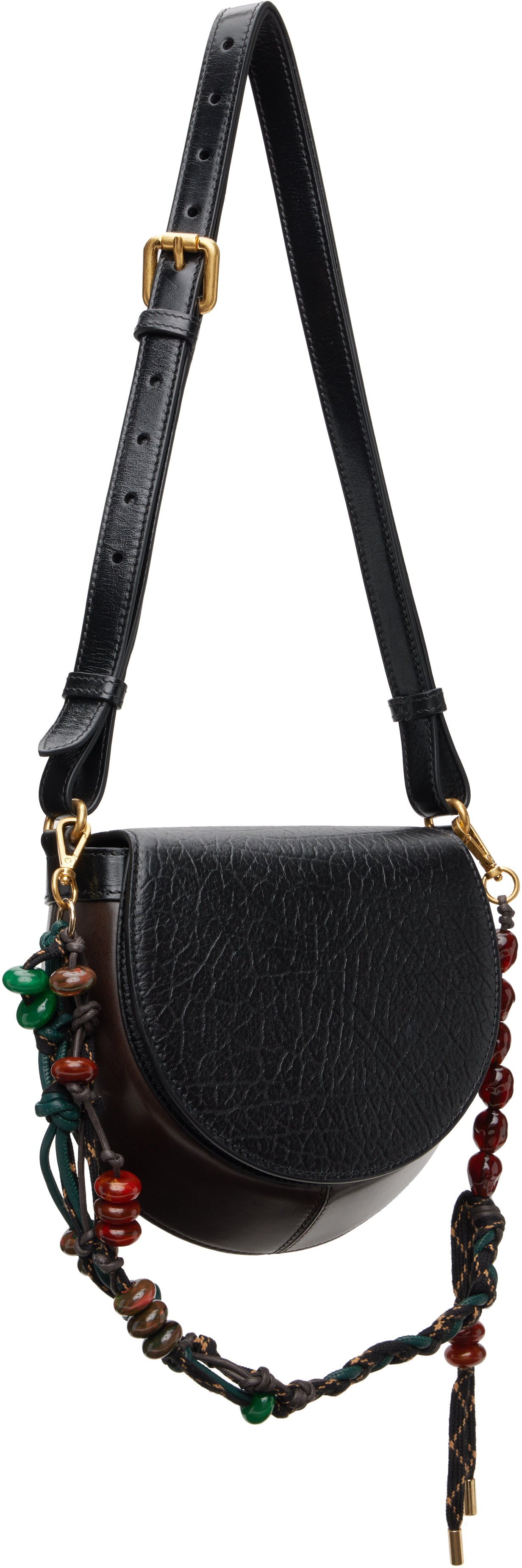 Dries Van Noten: Black & Brown Small Arc Bag | SSENSE