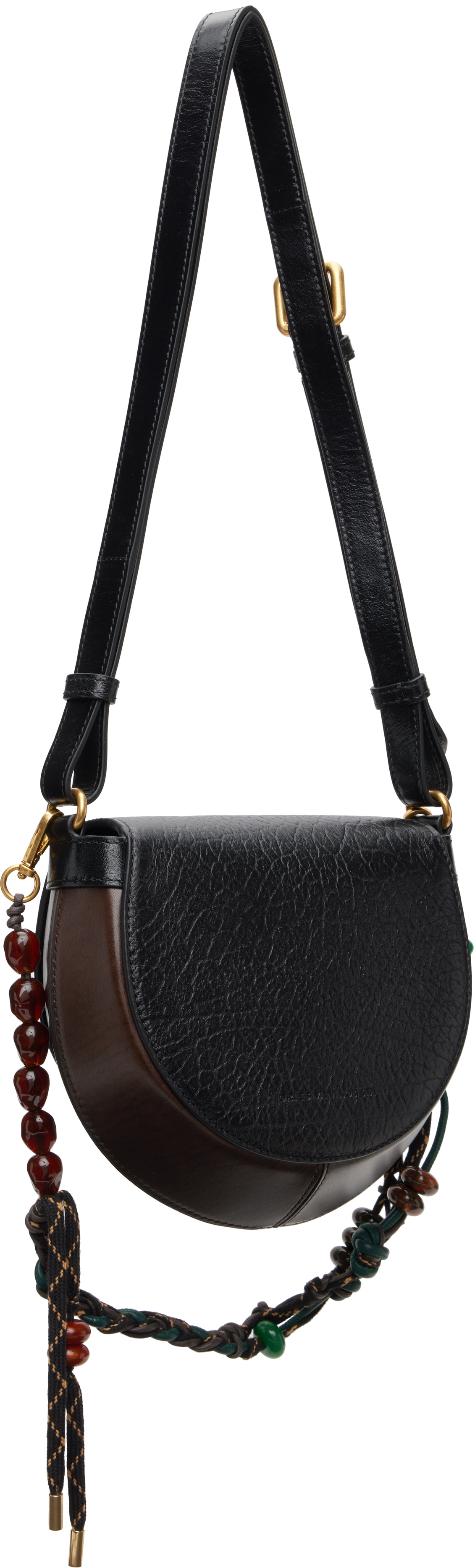 Dries Van Noten: Black & Brown Small Arc Bag | SSENSE
