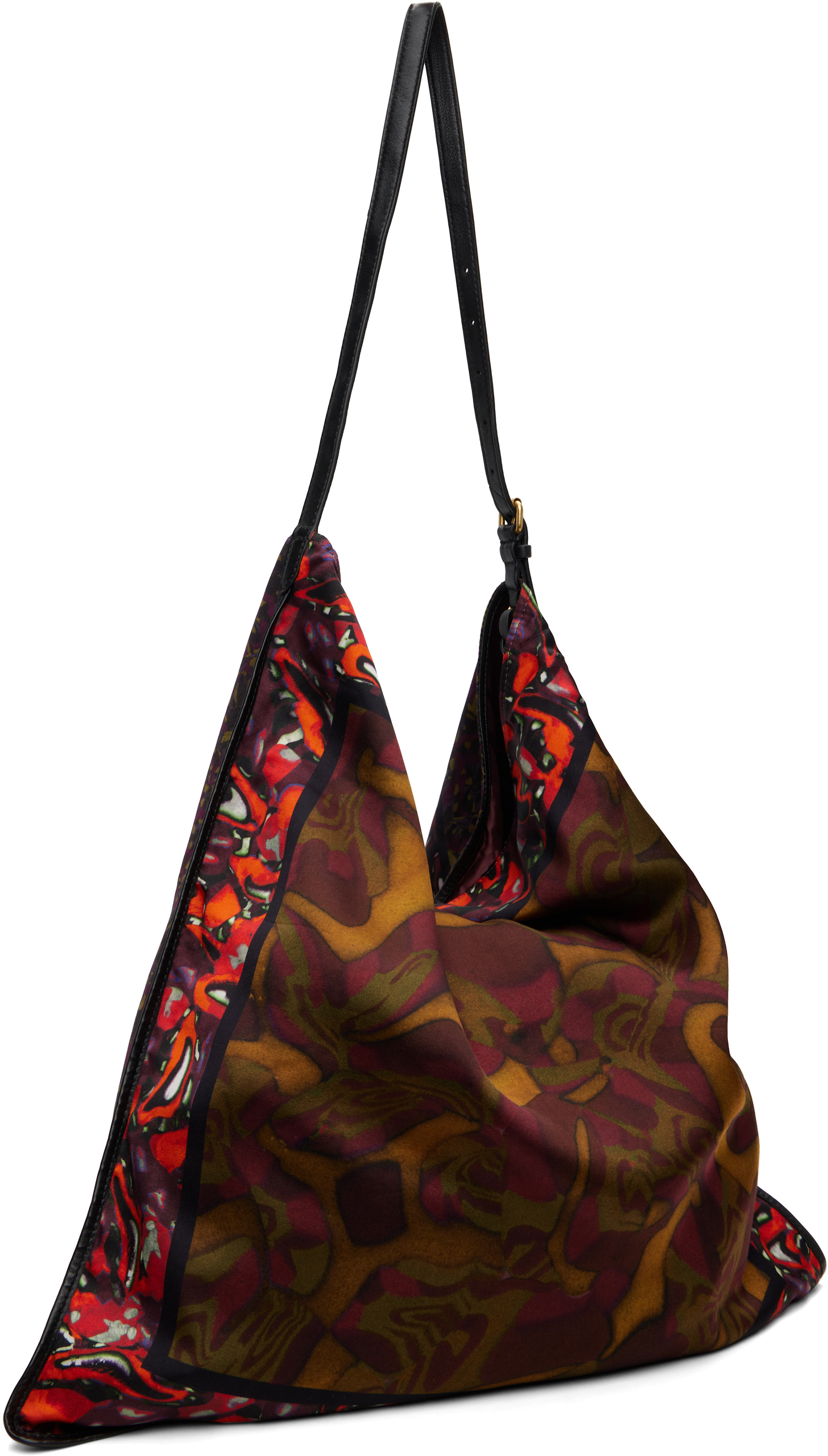 Dries Van Noten: Burgundy Large Scarf Tote | SSENSE