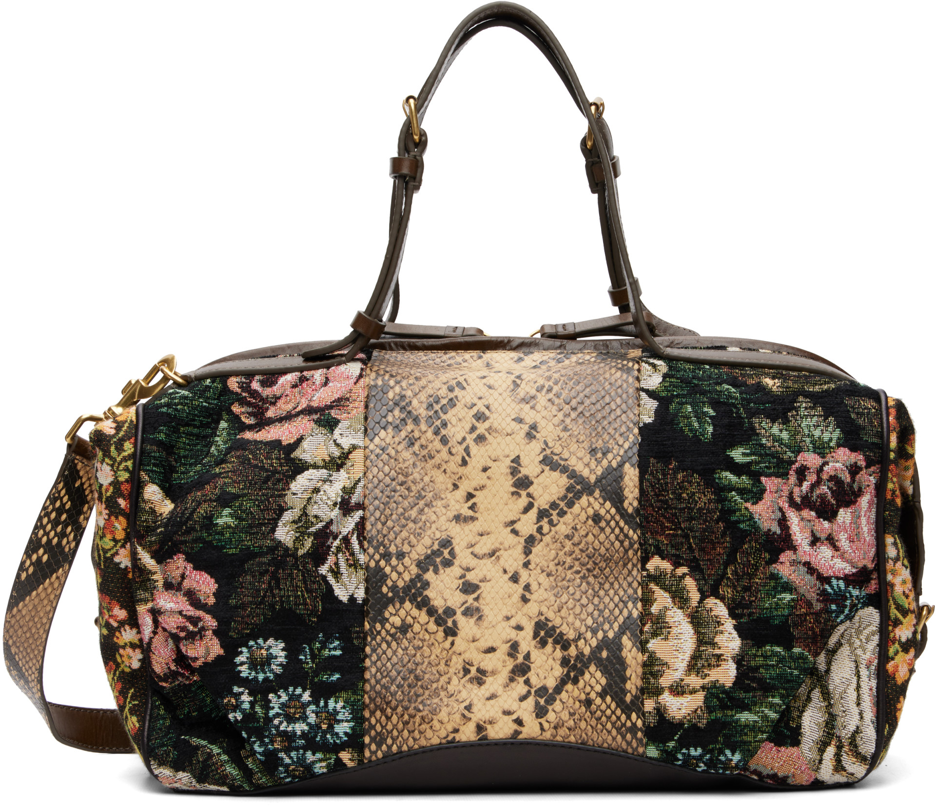 Dries Van Noten: Multicolor Floral East-West Bag | SSENSE