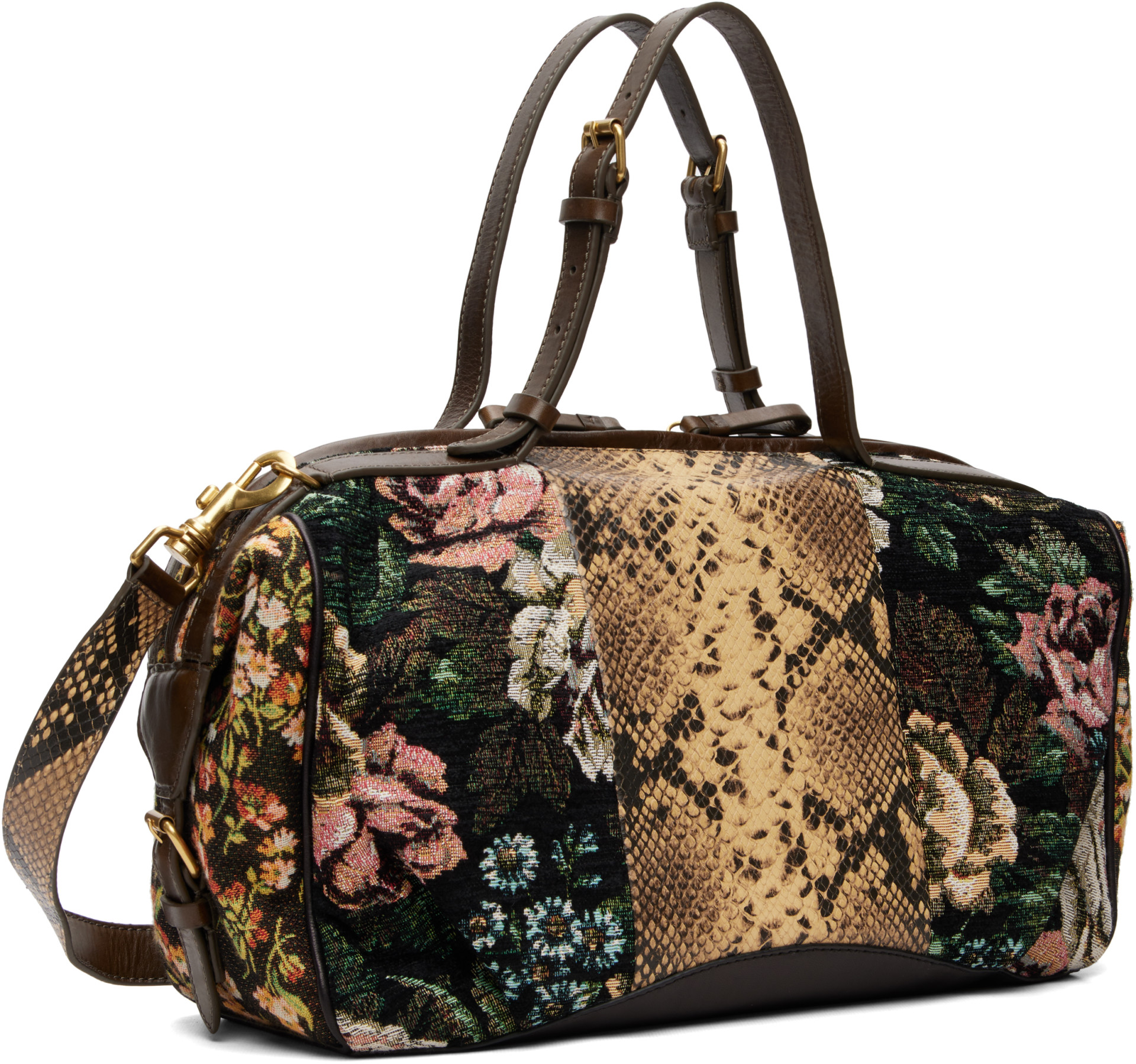 Dries Van Noten: Multicolor Floral East-West Bag | SSENSE