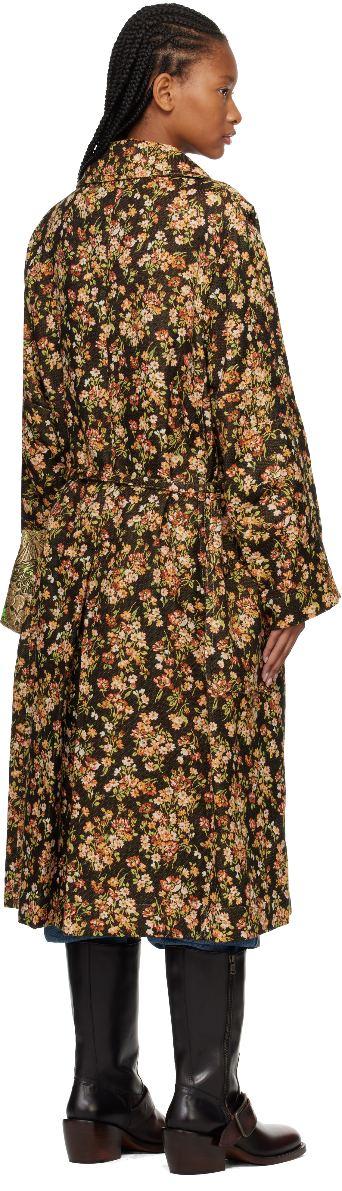 Dries Van Noten: マルチカラー オーバーサイズ フローラル コート