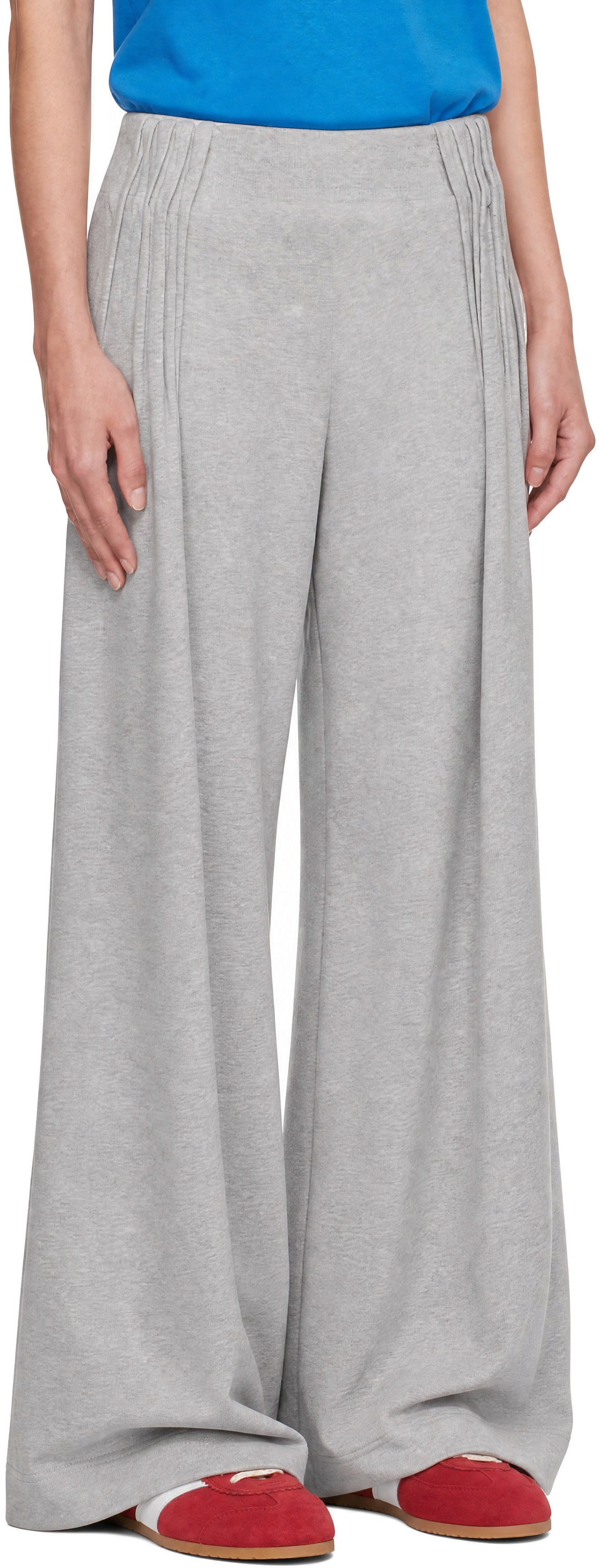 Dries Van Noten: Gray Pleated Lounge Pants | SSENSE