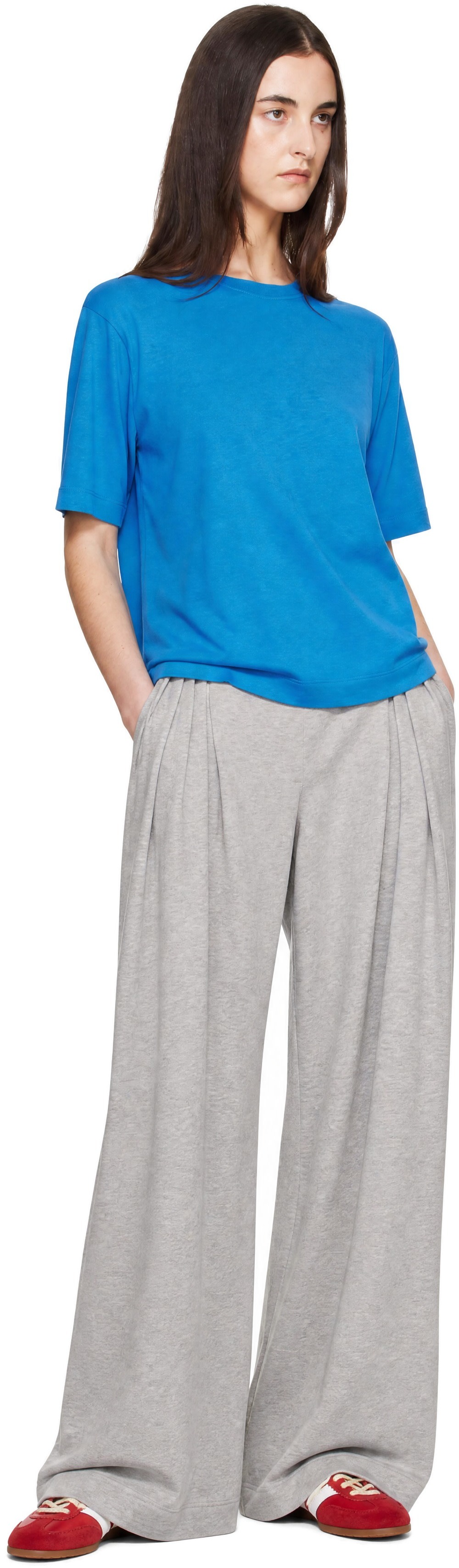 Dries Van Noten: Gray Pleated Lounge Pants | SSENSE