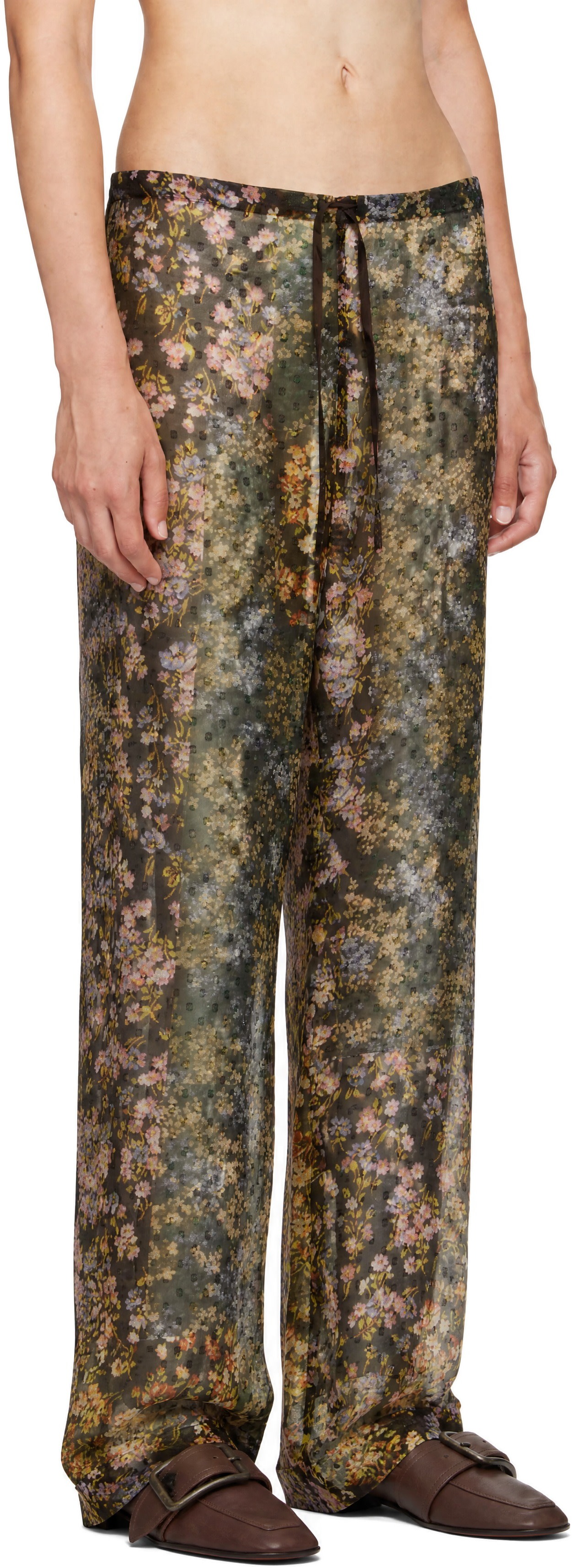 Dries Van Noten - マルチカラー Elasticated Jacquard トラウザーズ