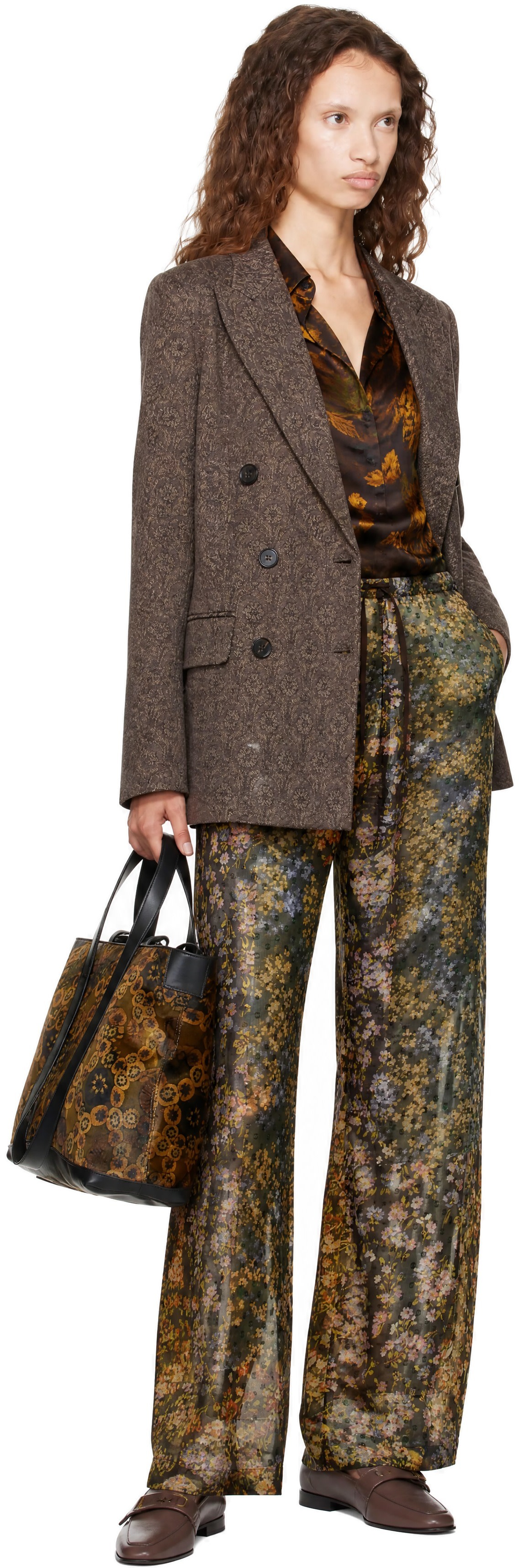 Dries Van Noten - マルチカラー Elasticated Jacquard トラウザーズ
