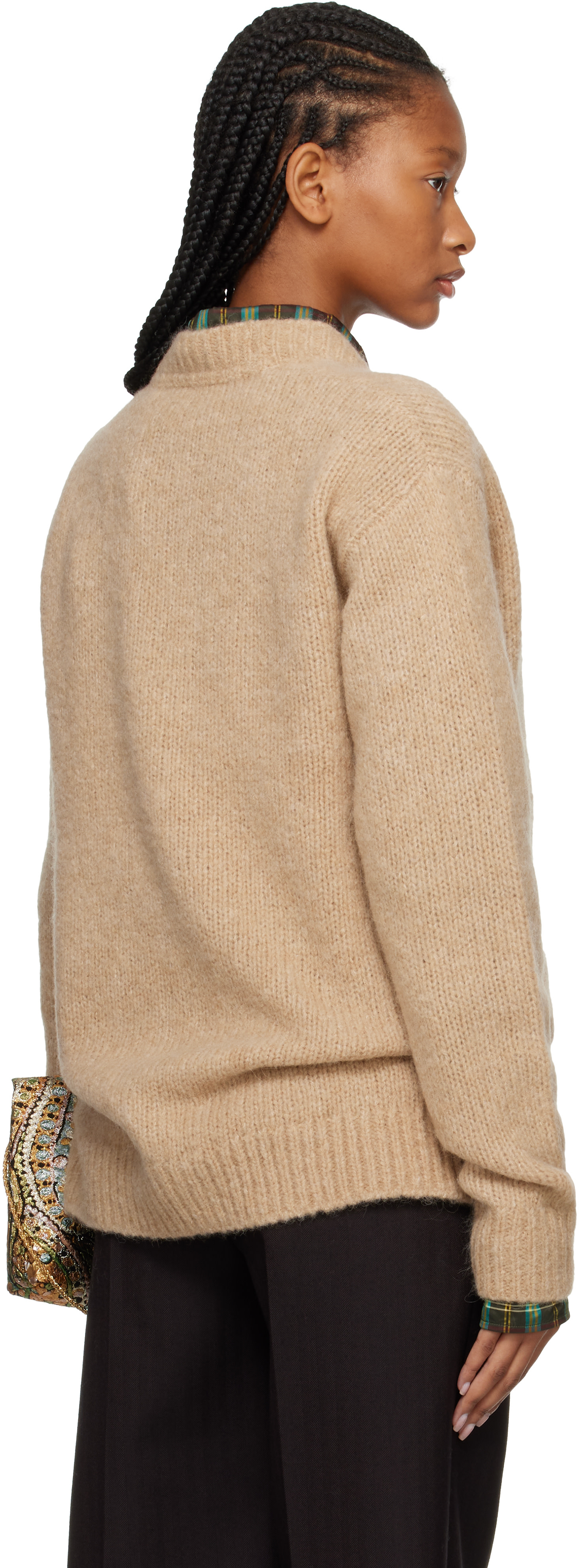 t*R様 【美品】DRIES VAN NOTEN カーディガン 24AW アルパ Dries Van Noten: ベージュ アルパカ カーディガン | SSENSE 日本