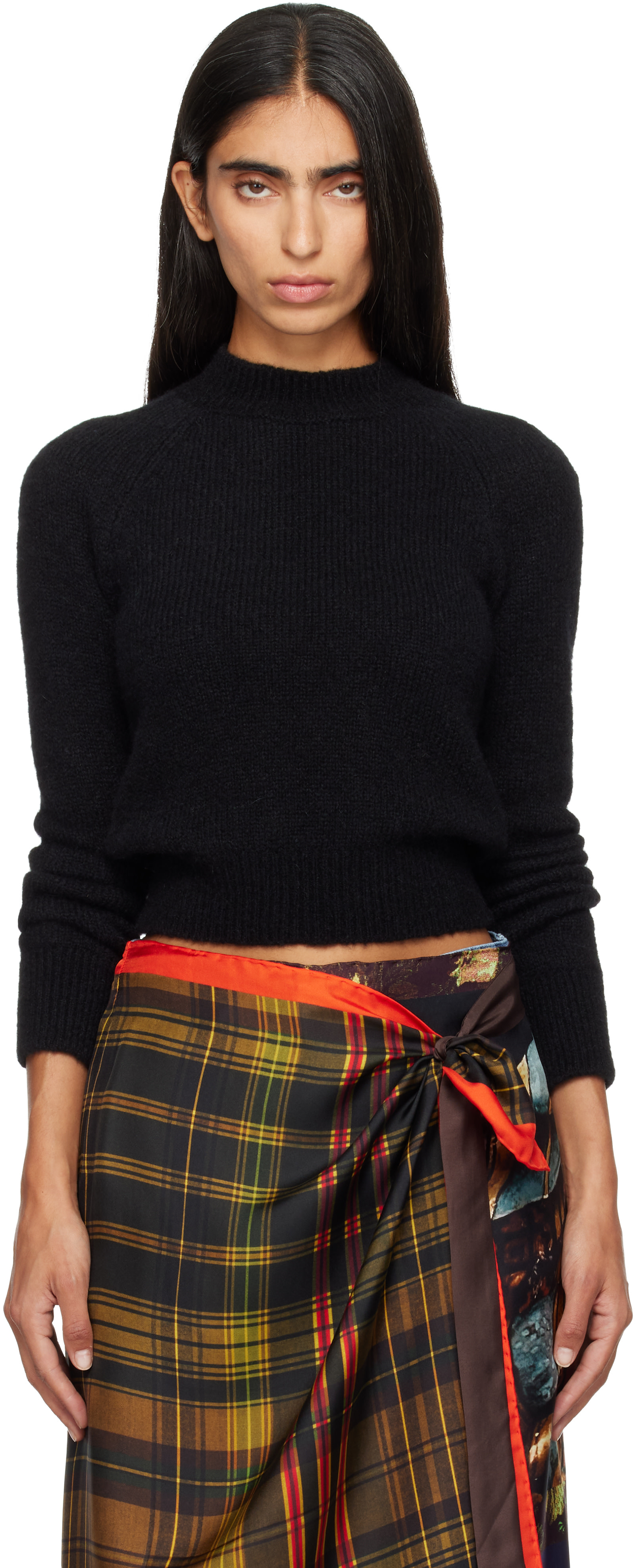 Dries Van Noten - Pull noir en tricot