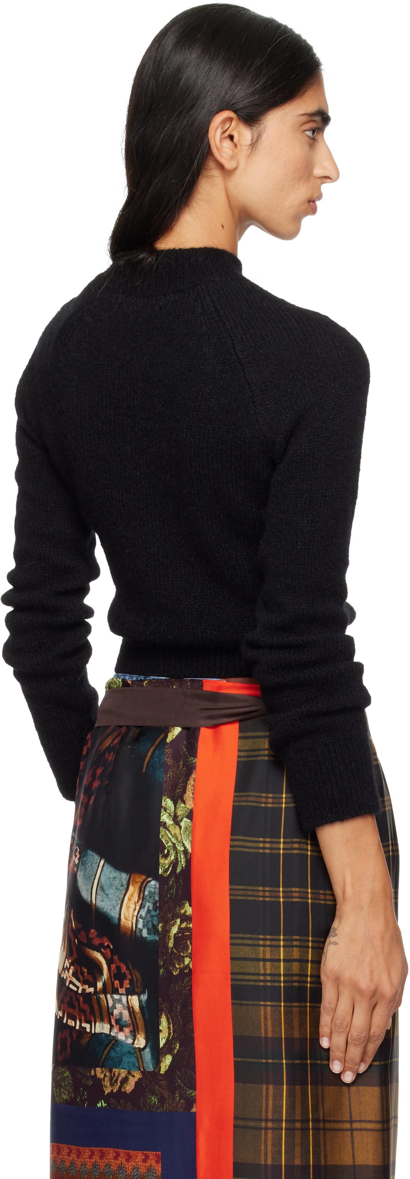 Dries Van Noten - Pull noir en tricot
