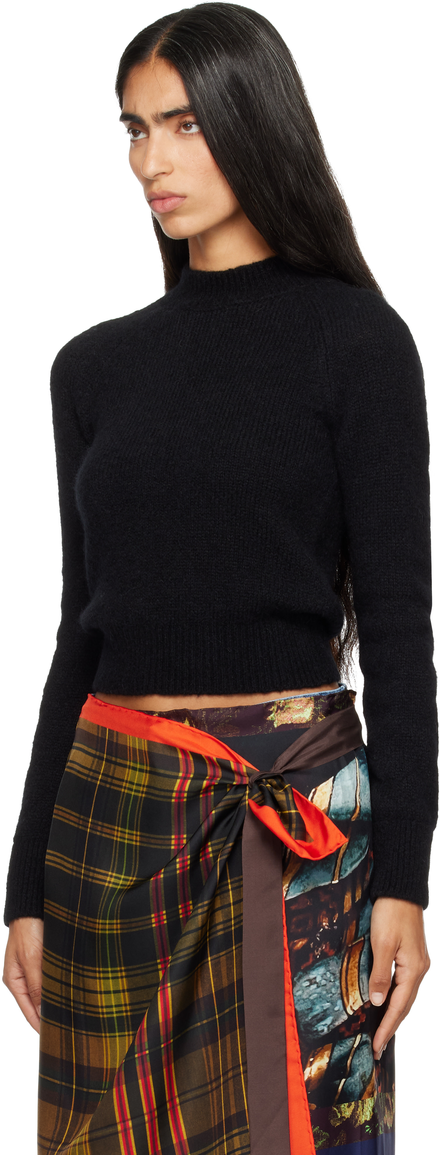 Dries Van Noten - Pull noir en tricot