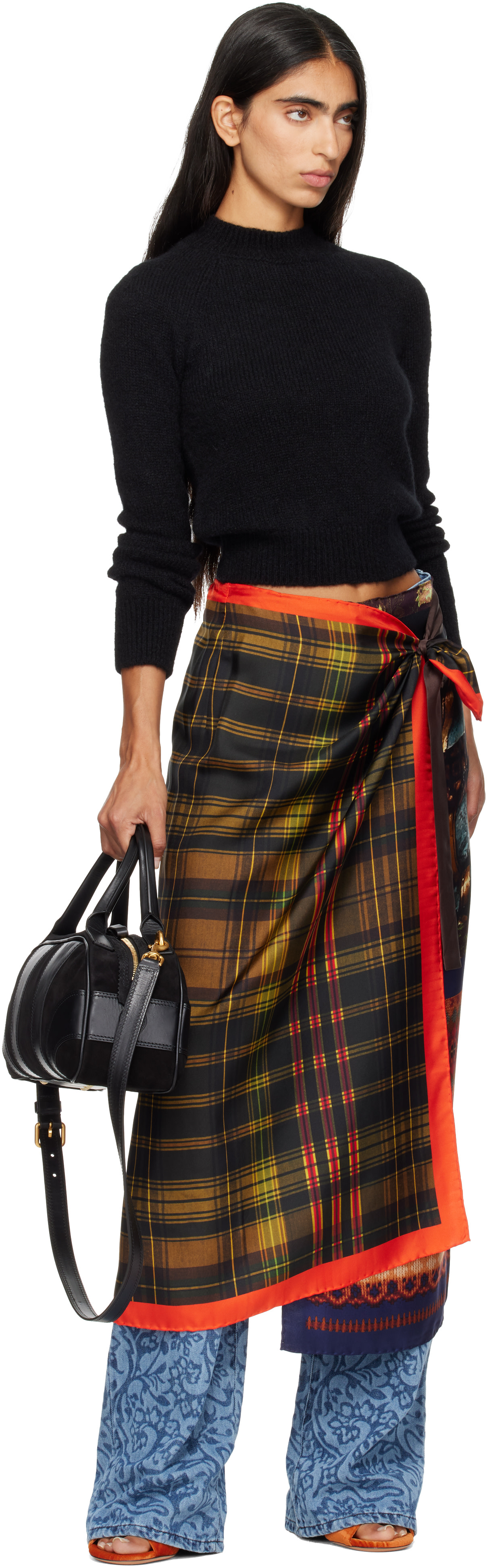 Dries Van Noten - Pull noir en tricot