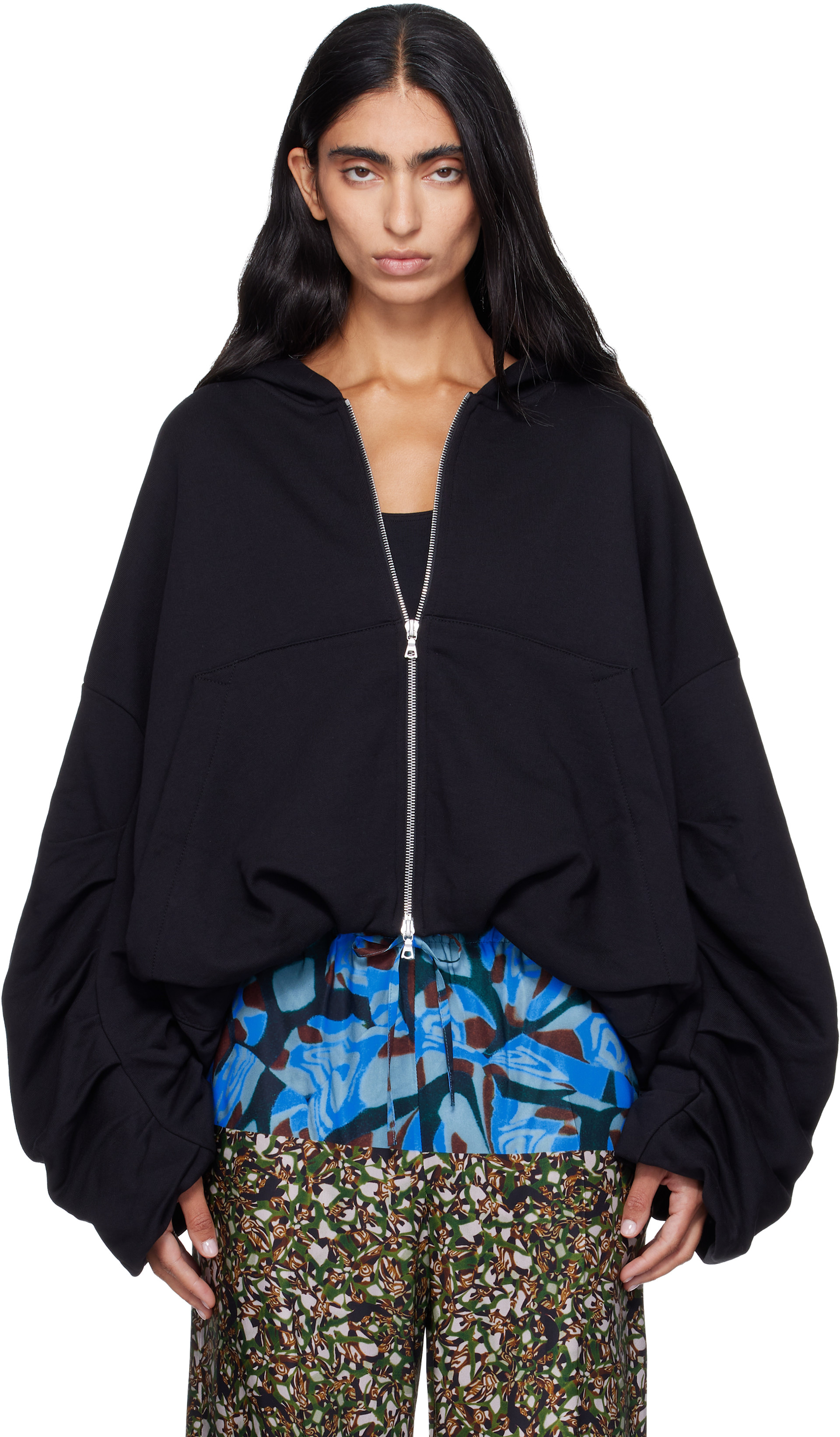 Dries Van Noten - Pull à capuche Hannett Tris noir