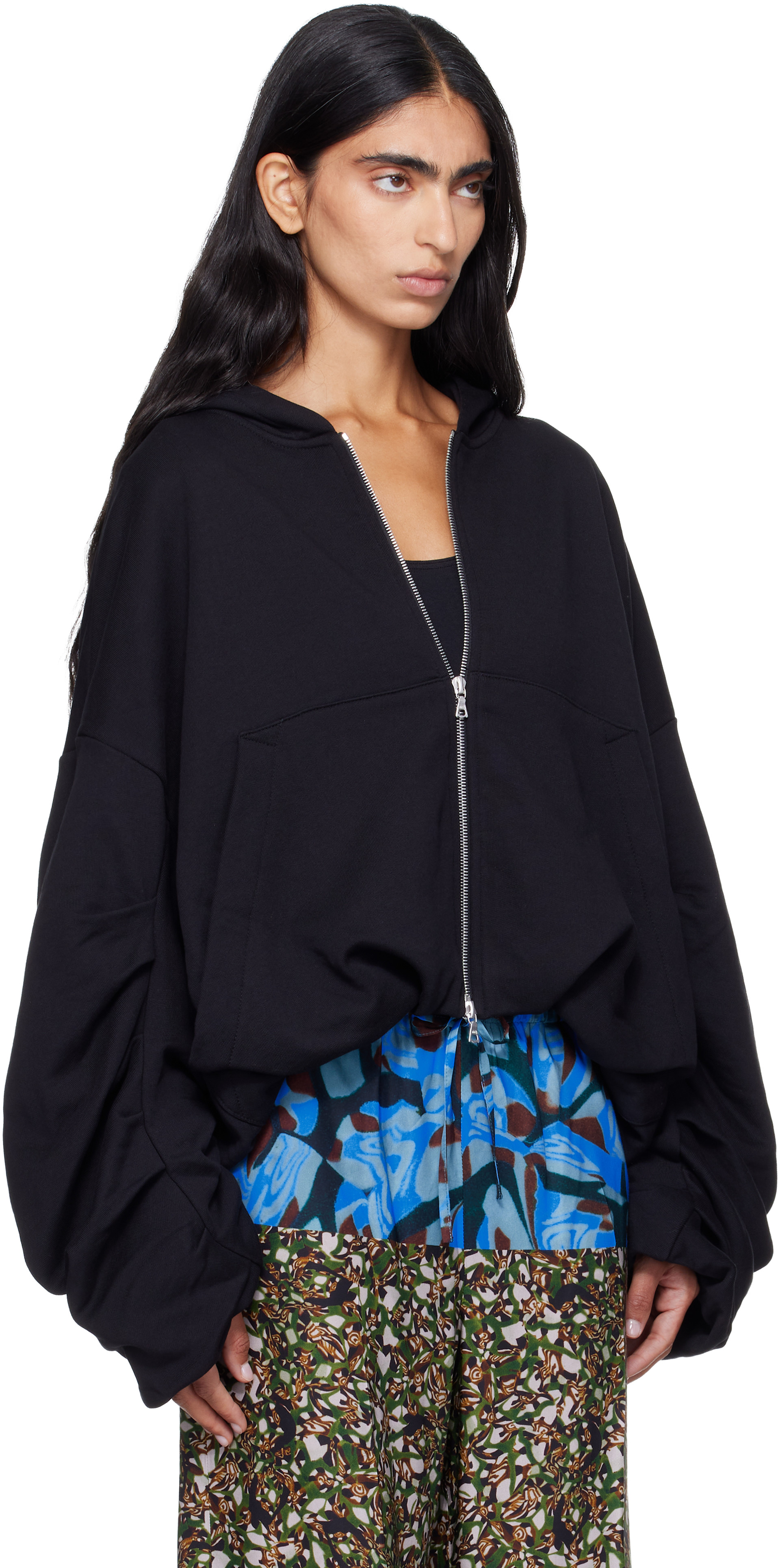 Dries Van Noten - Pull à capuche Hannett Tris noir