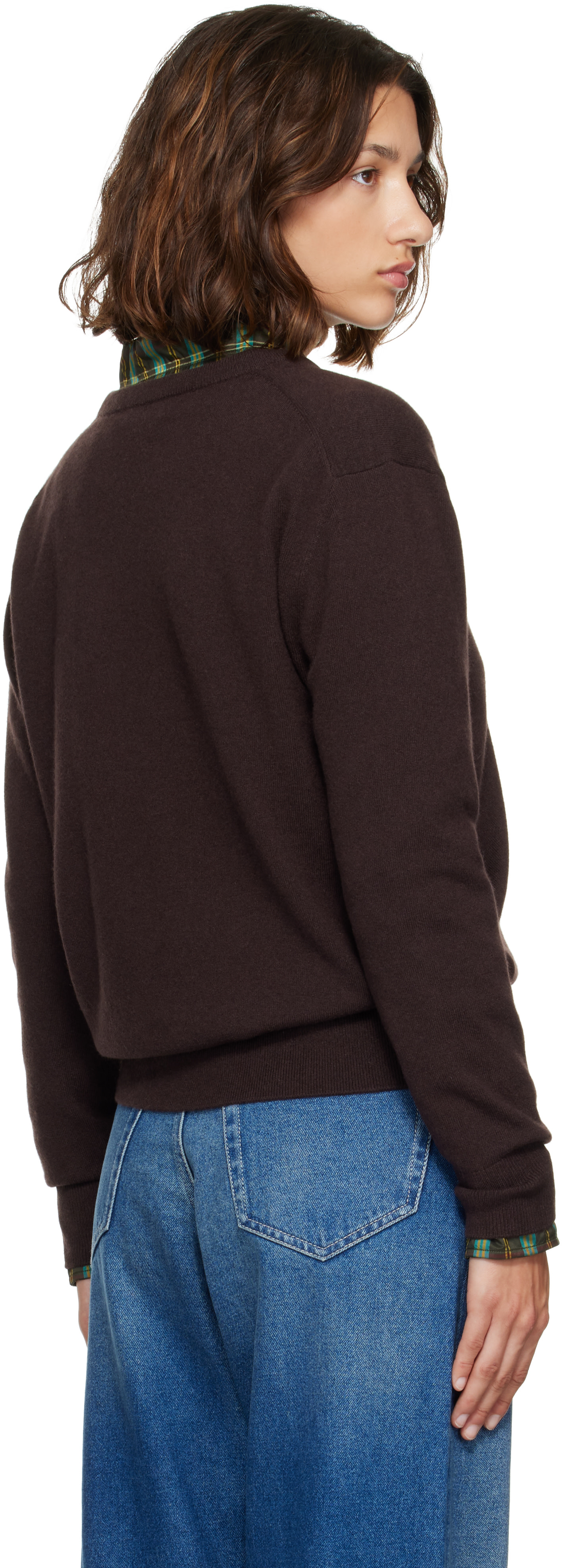 Dries Van Noten - Pull brun en cachemire