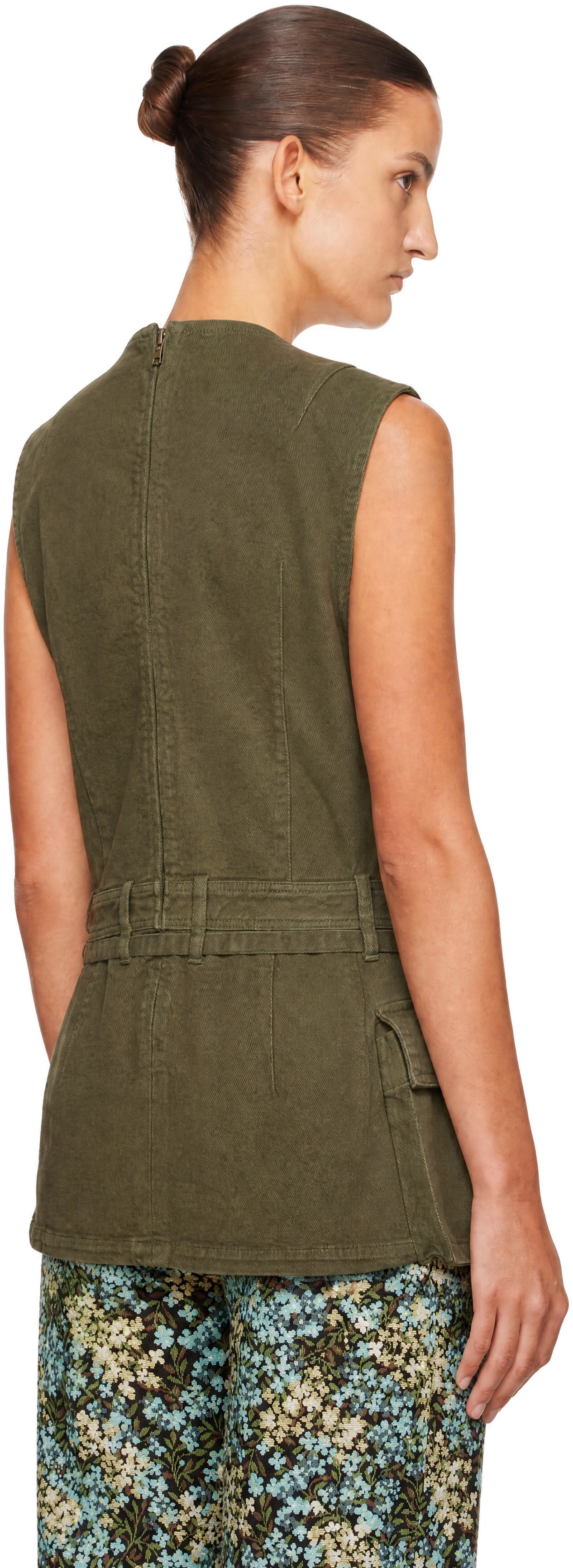 Dries Van Noten - Haut utilitaire surteint vert