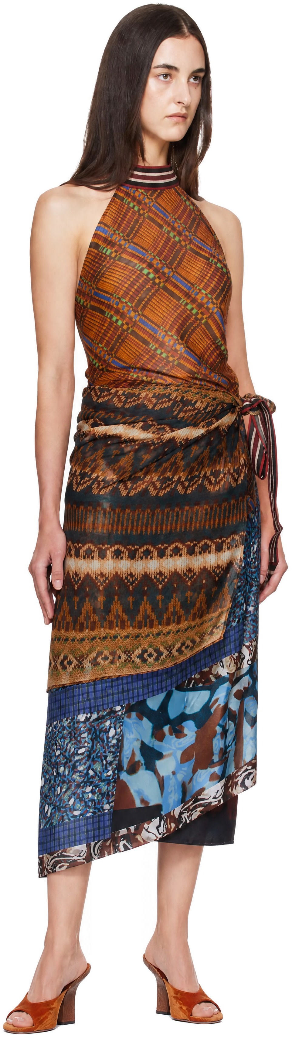 Dries Van Noten - Haut cache-cœur orange