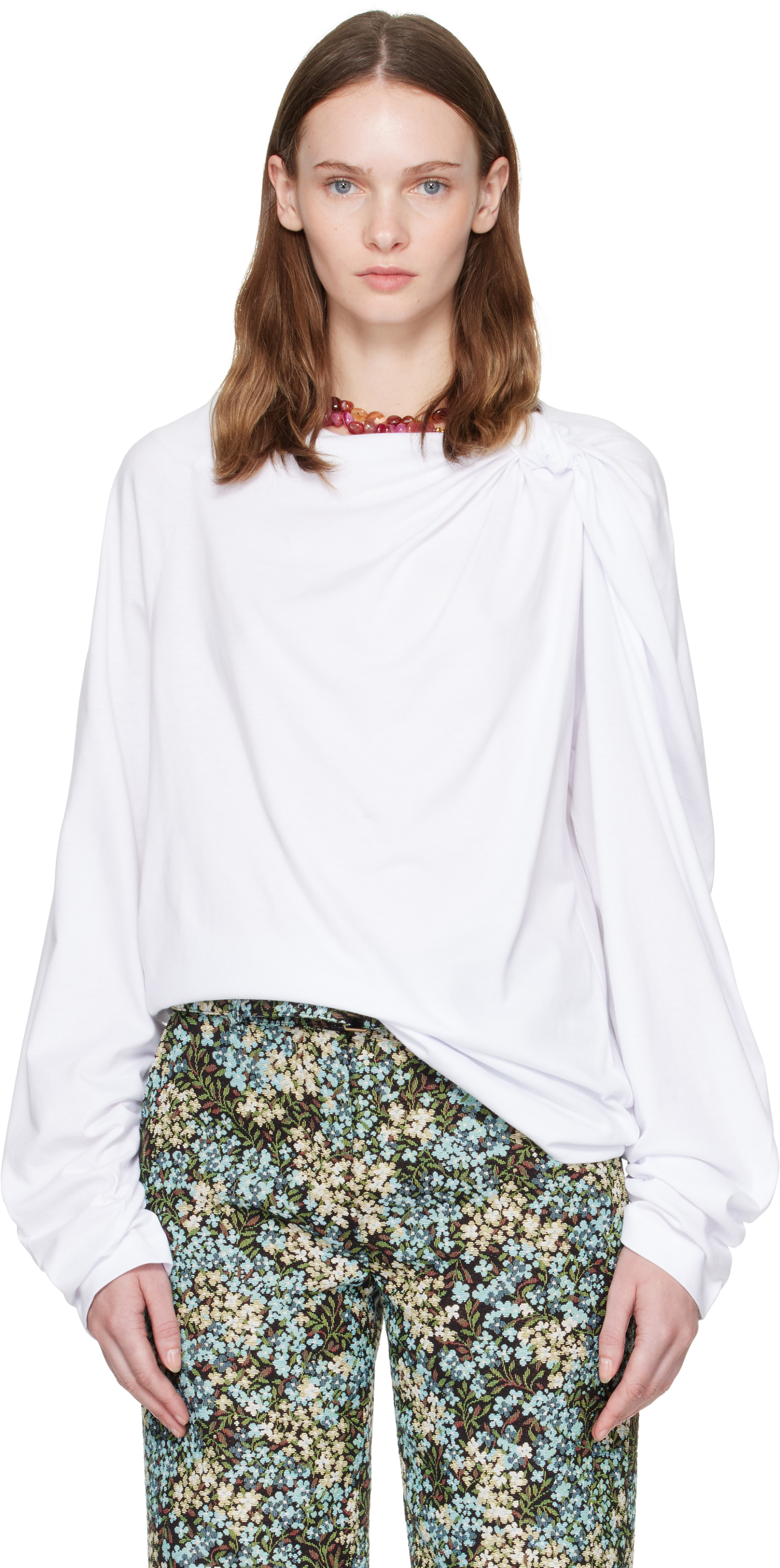 Dries Van Noten: White Cotton Jersey T-shirt | SSENSE