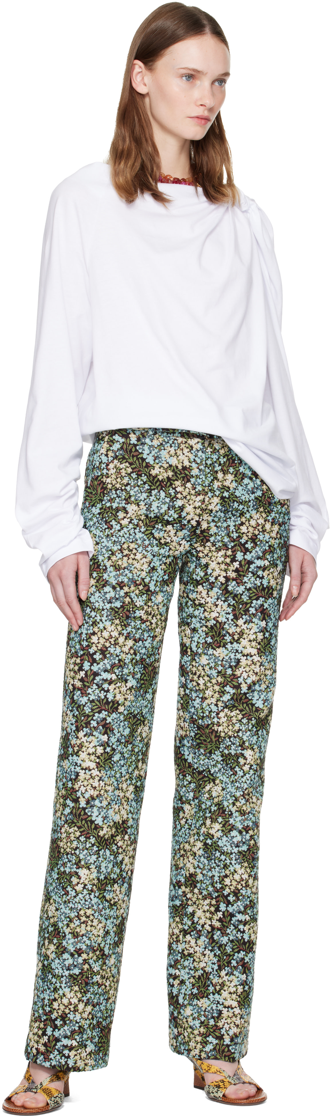 Dries Van Noten: ホワイト コットンジャージ Tシャツ | SSENSE 日本