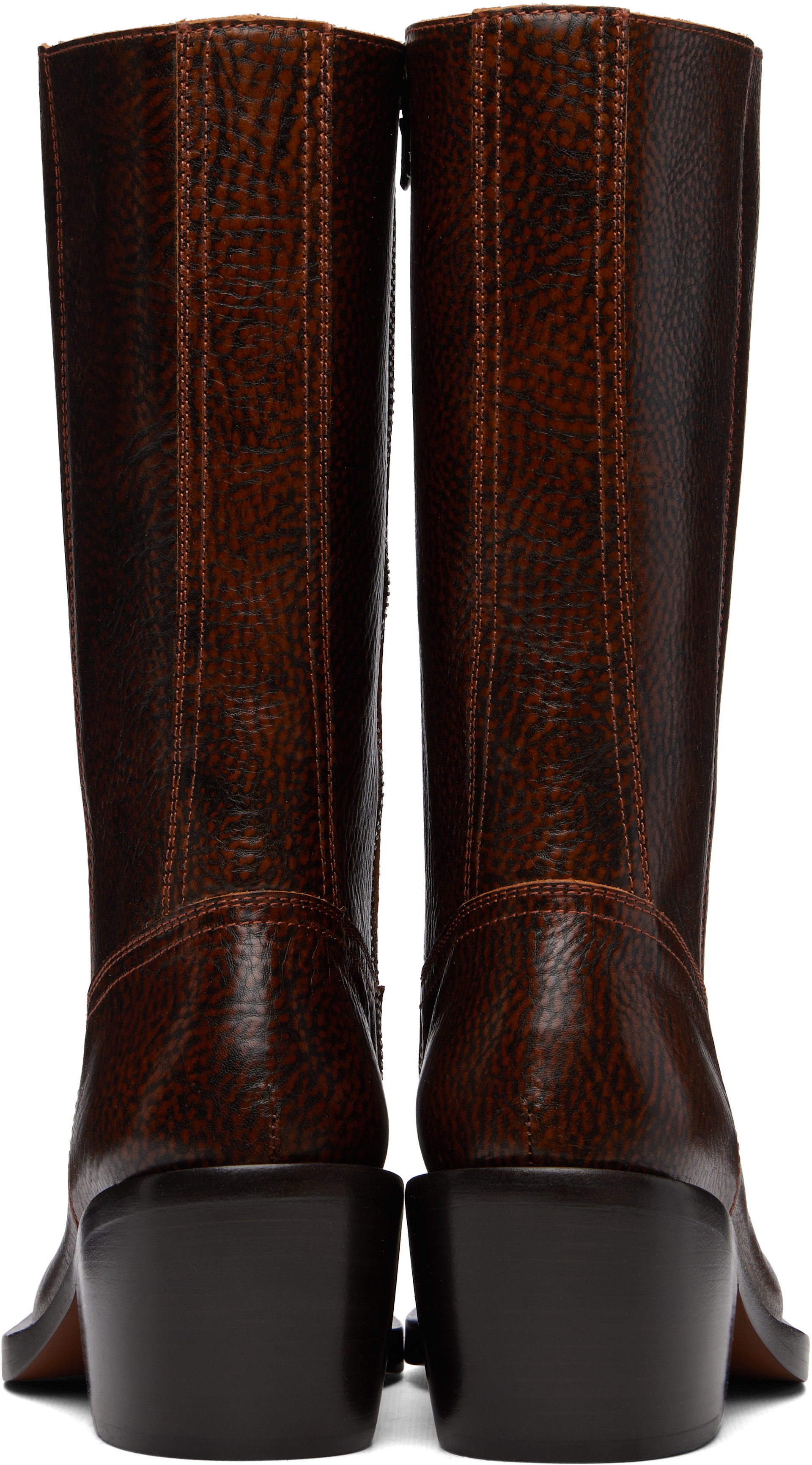 Dries Van Noten: Brown Leather Boots | SSENSE