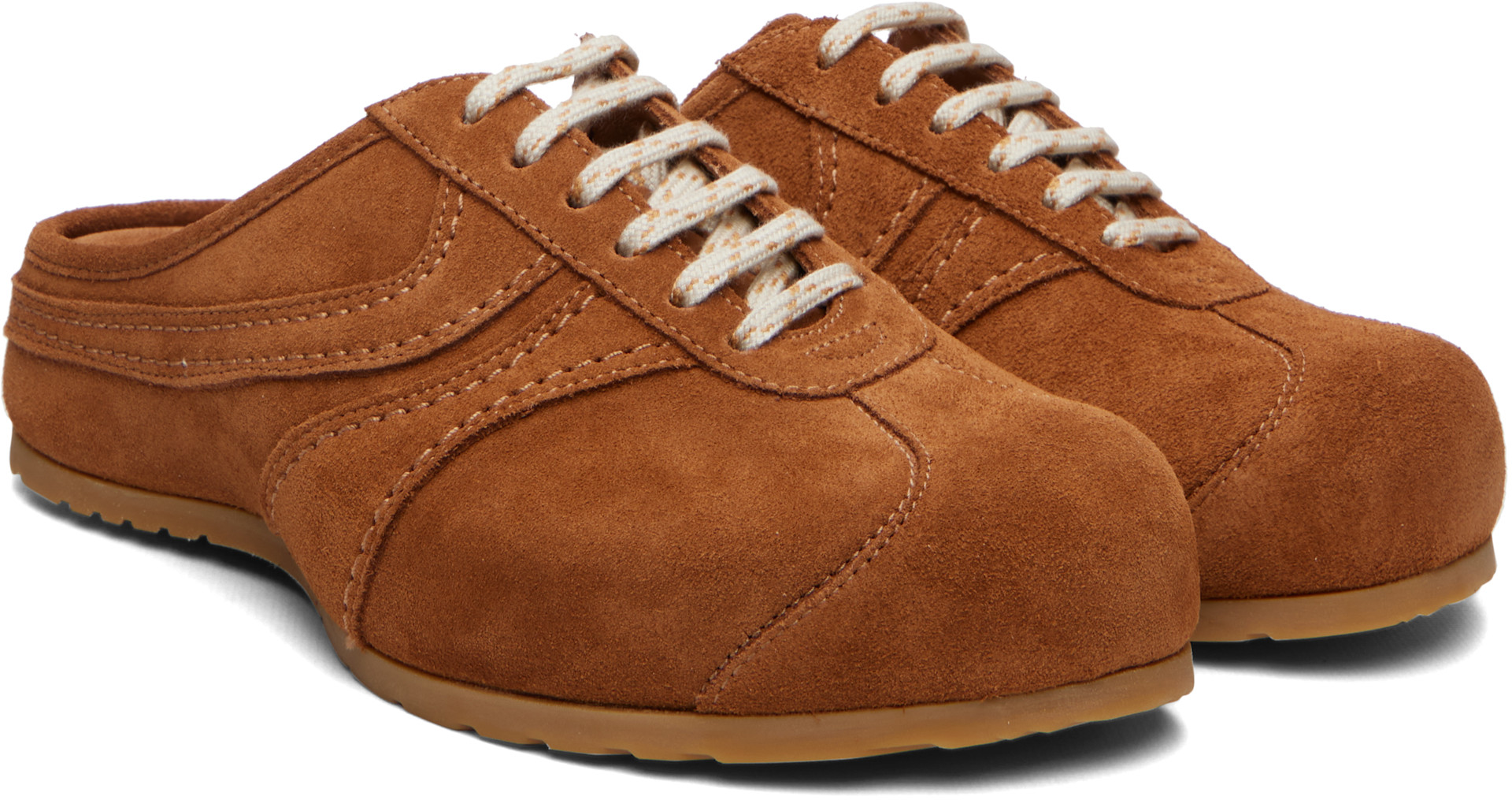 Dries Van Noten ミュール　37サイズ　美品 Dries Van Noten: Tan Suede Mule Loafers | SSENSE