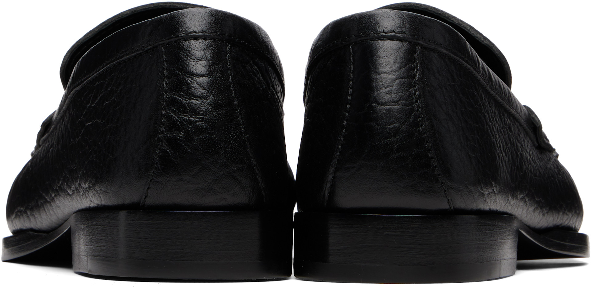 Dries Van Noten: Black Leather Loafers | SSENSE
