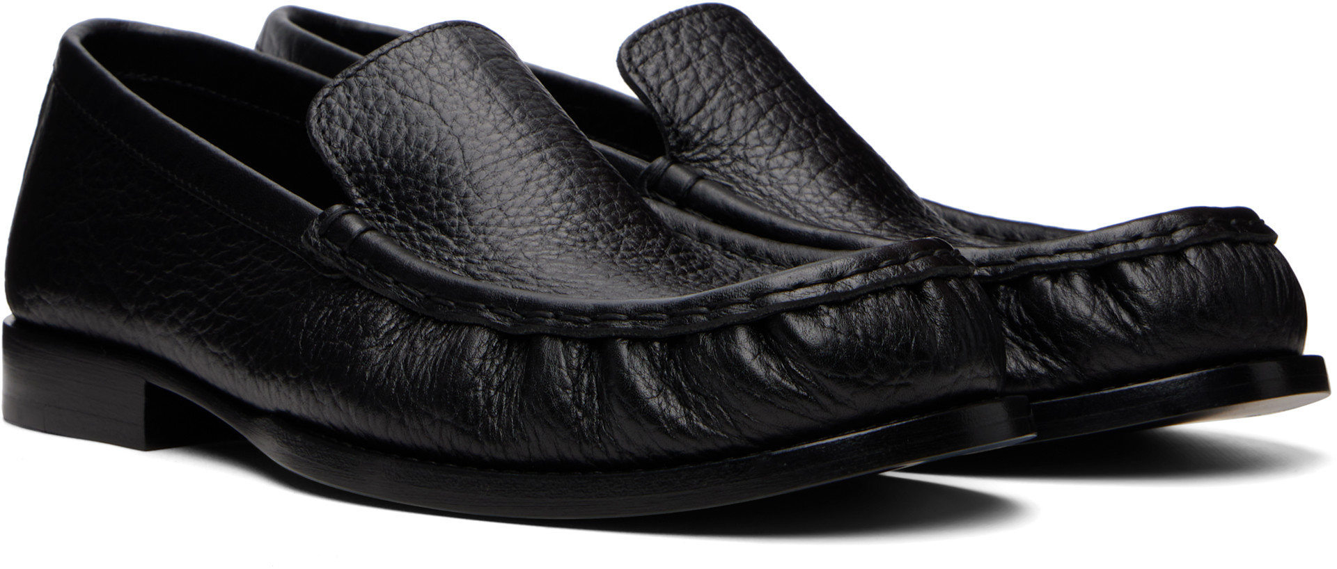 Dries Van Noten - Flâneurs noirs en cuir