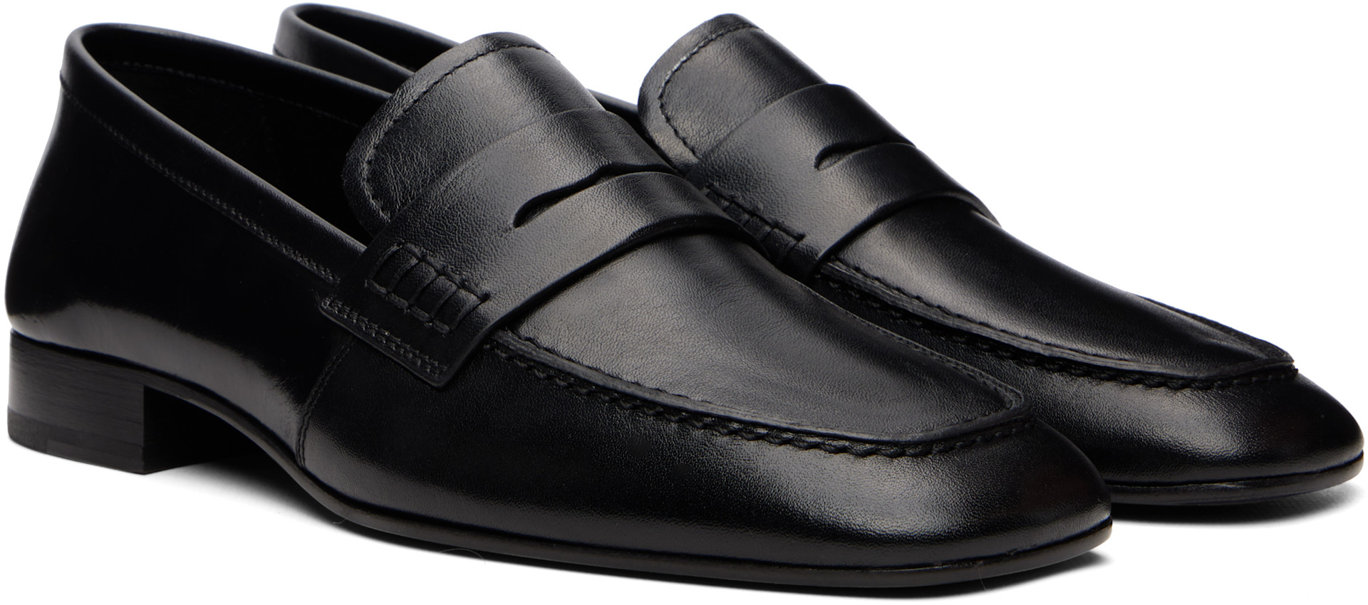 Dries Van Noten - Flâneurs noirs en cuir