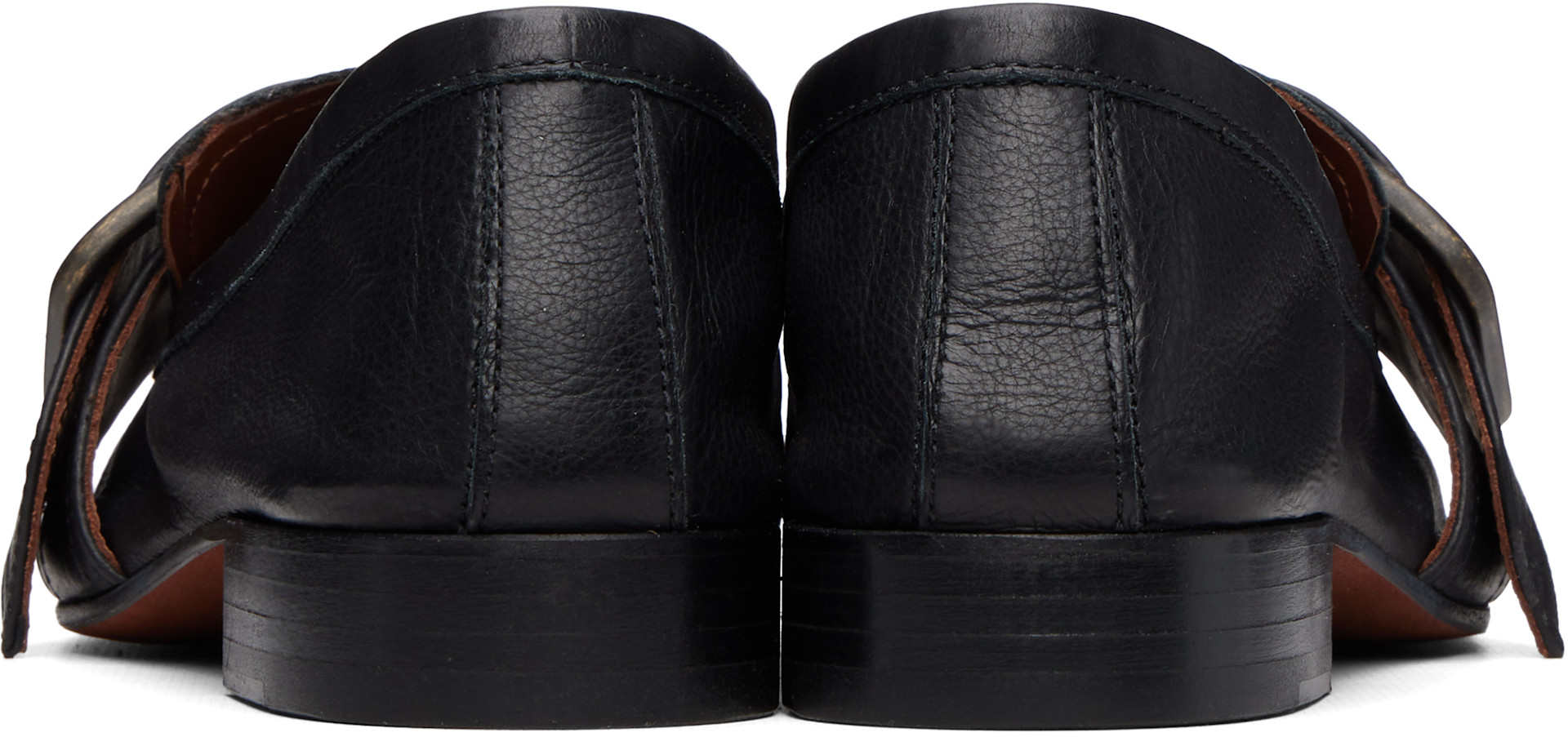 Dries Van Noten - Flâneurs noirs à boucle à ardillon