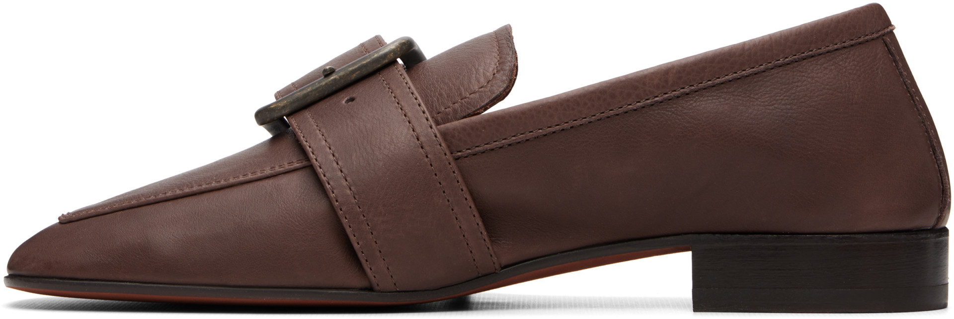 Dries Van Noten - Flâneurs bruns en cuir