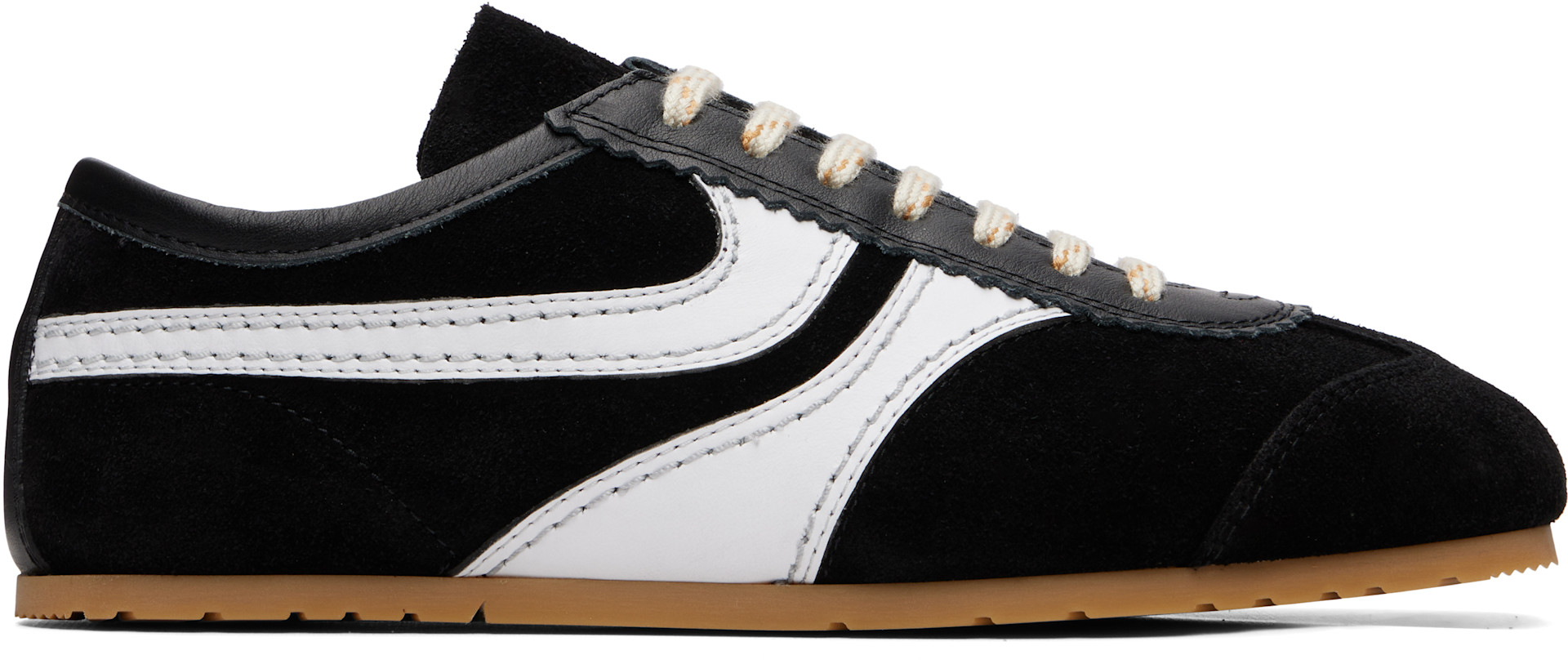 Dries Van Noten: Black Suede Sneakers | SSENSE