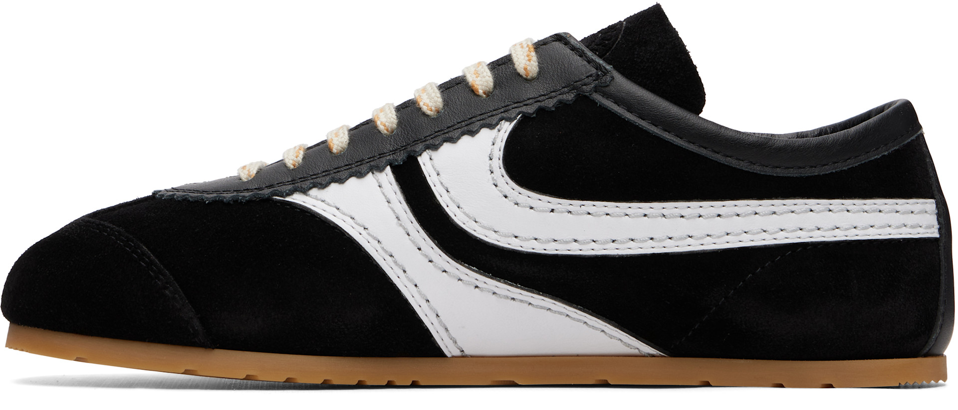 Dries Van Noten - Baskets noires en suède
