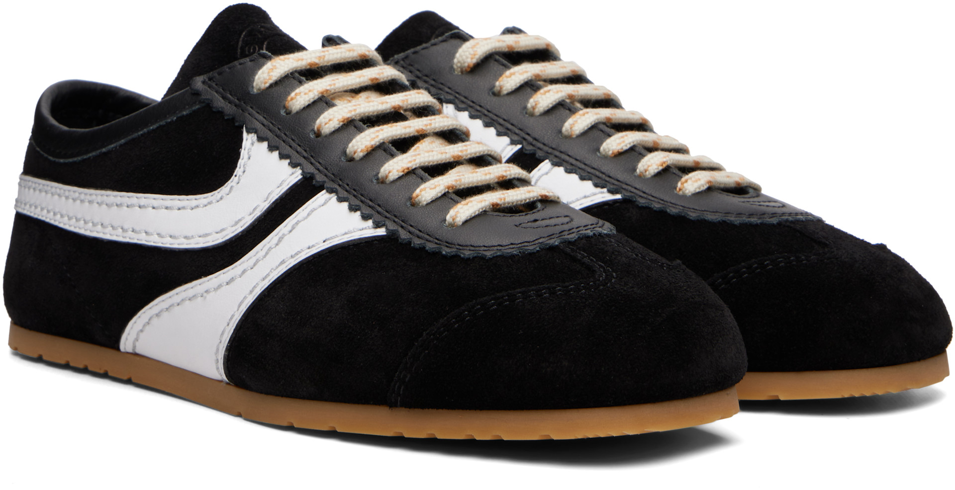 Dries Van Noten - Baskets noires en suède