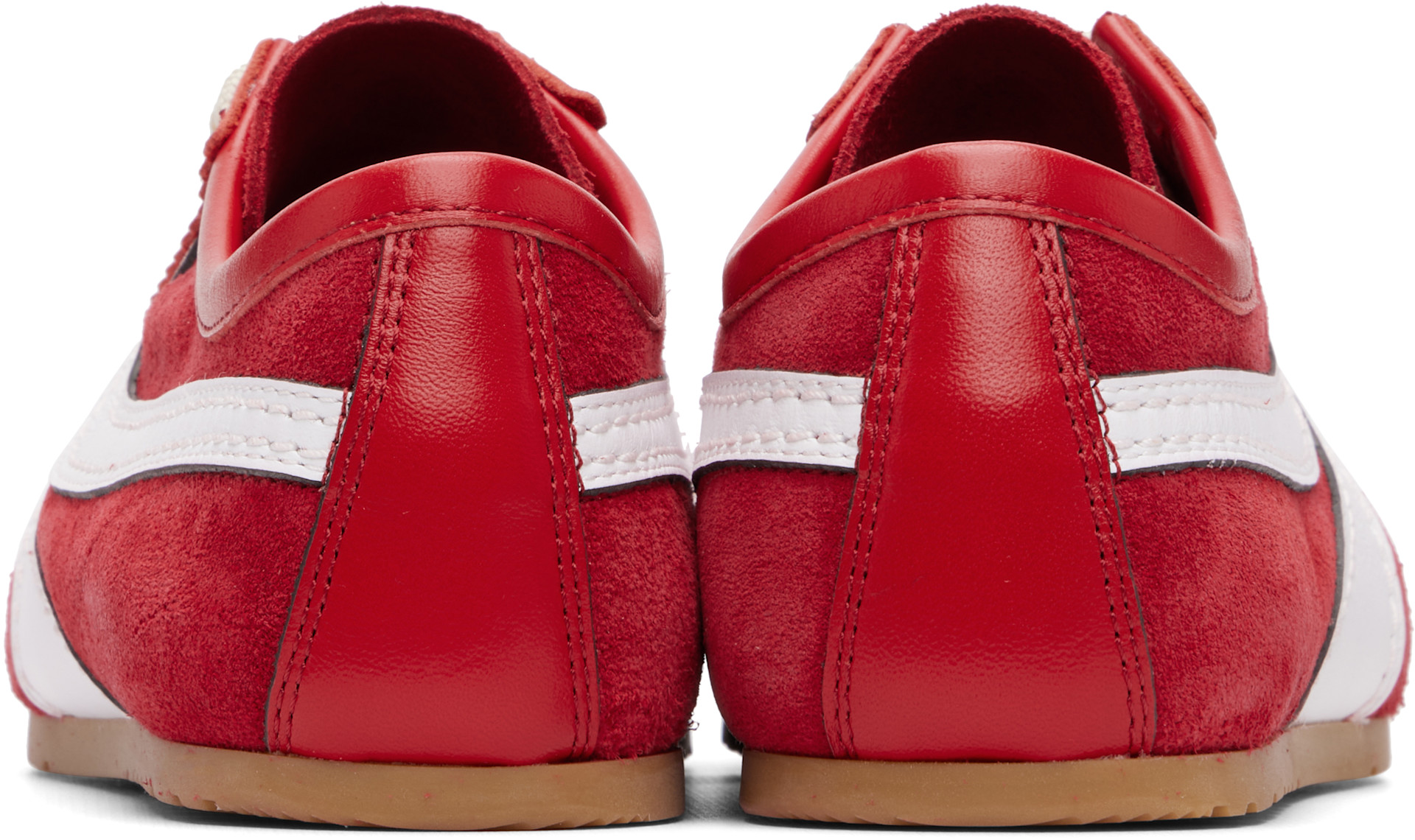 Dries Van Noten - Baskets rouges en suède