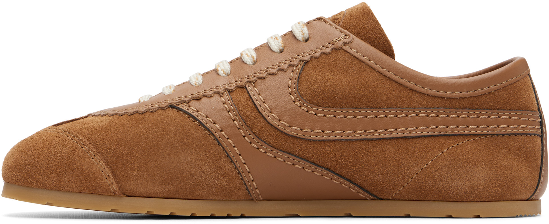 Dries Van Noten - Baskets brun clair en suède