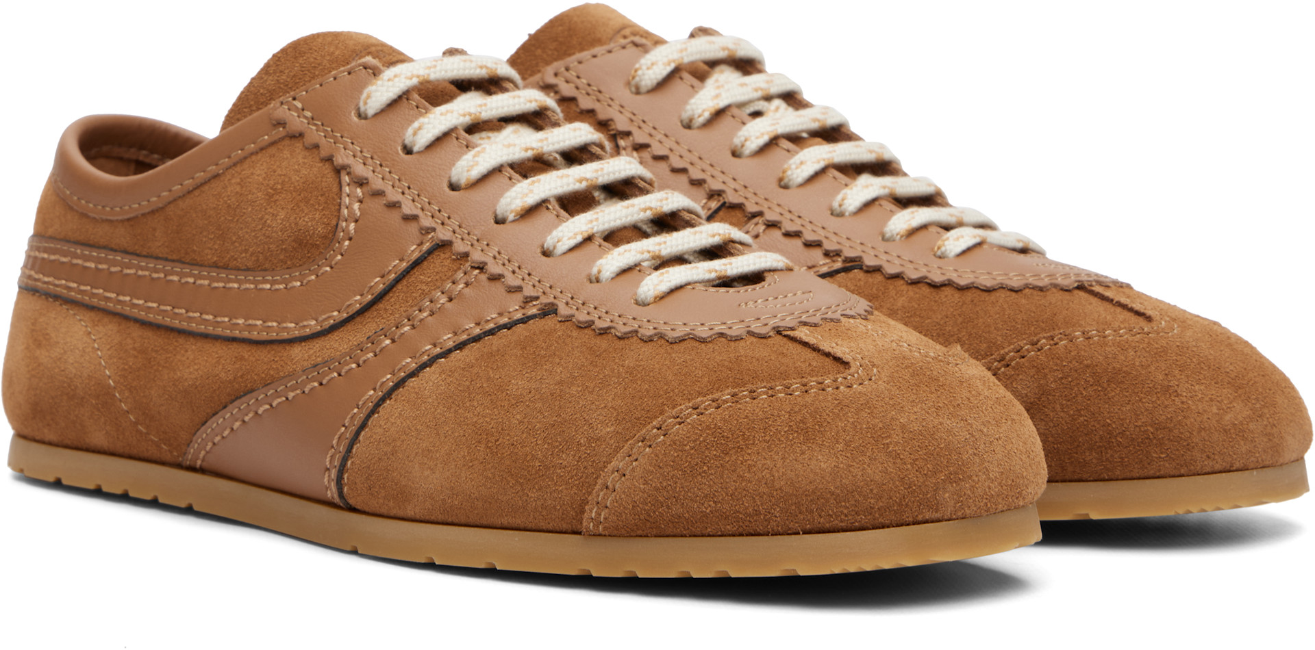 dries van noten スニーカー Dries Van Noten: タン スエード スニーカー | SSENSE 日本