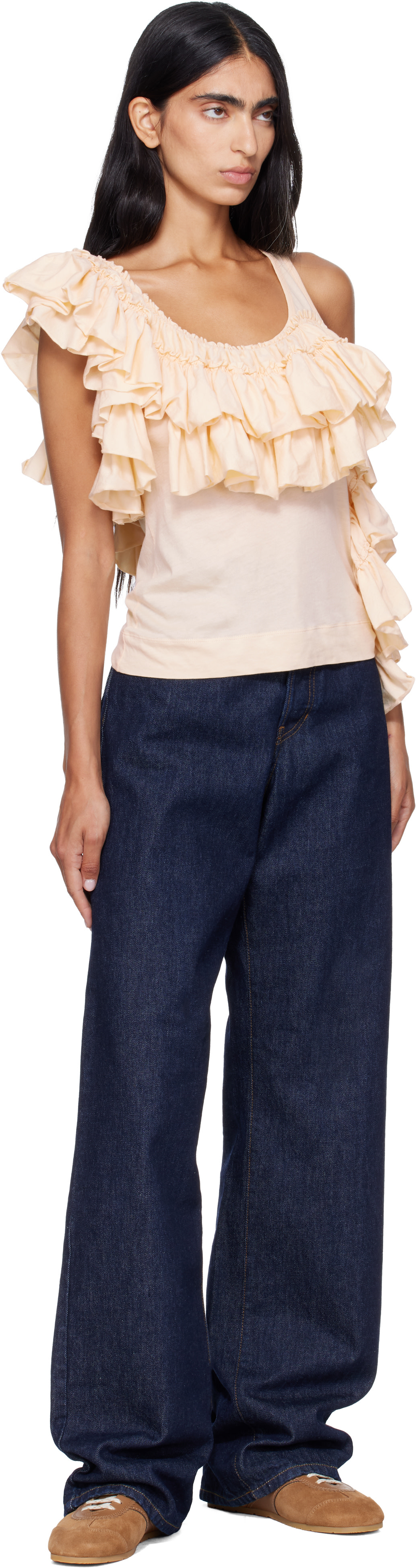 Dries Van Noten - Baskets brun clair en suède