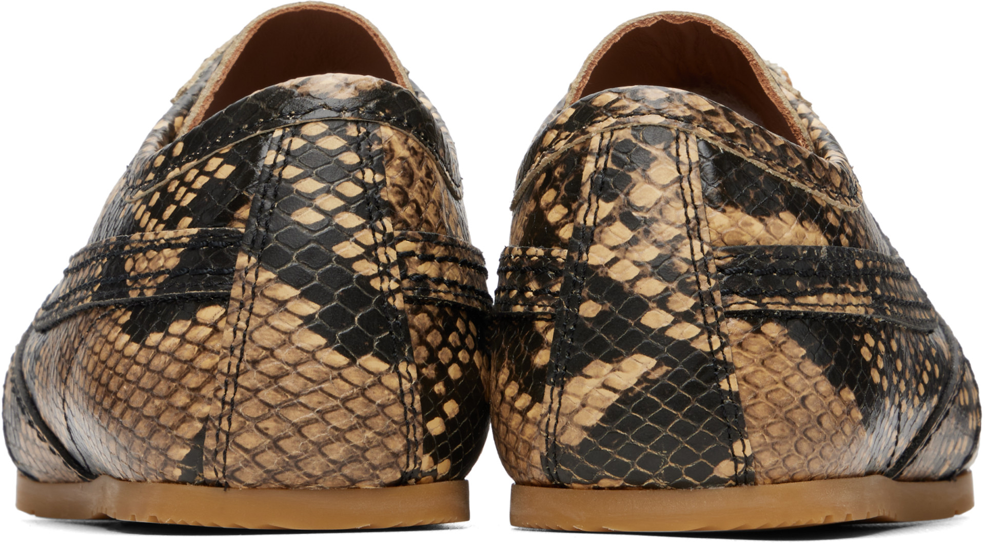Dries Van Noten - Baskets beiges en cuir