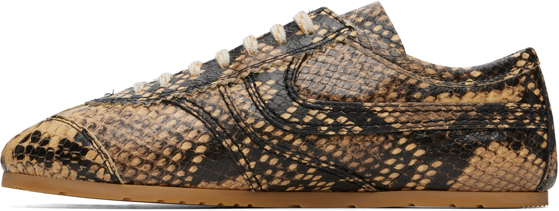 Dries Van Noten - Baskets beiges en cuir