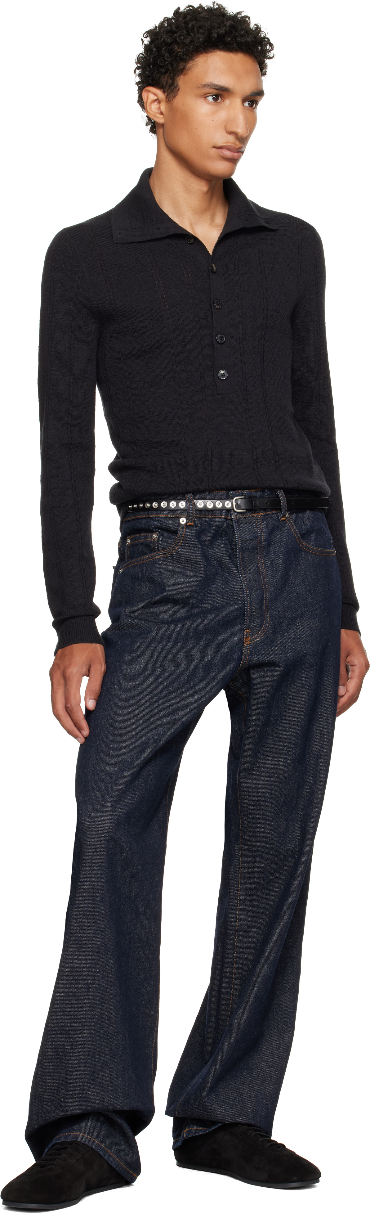 Dries Van Noten - Black Leather Belt