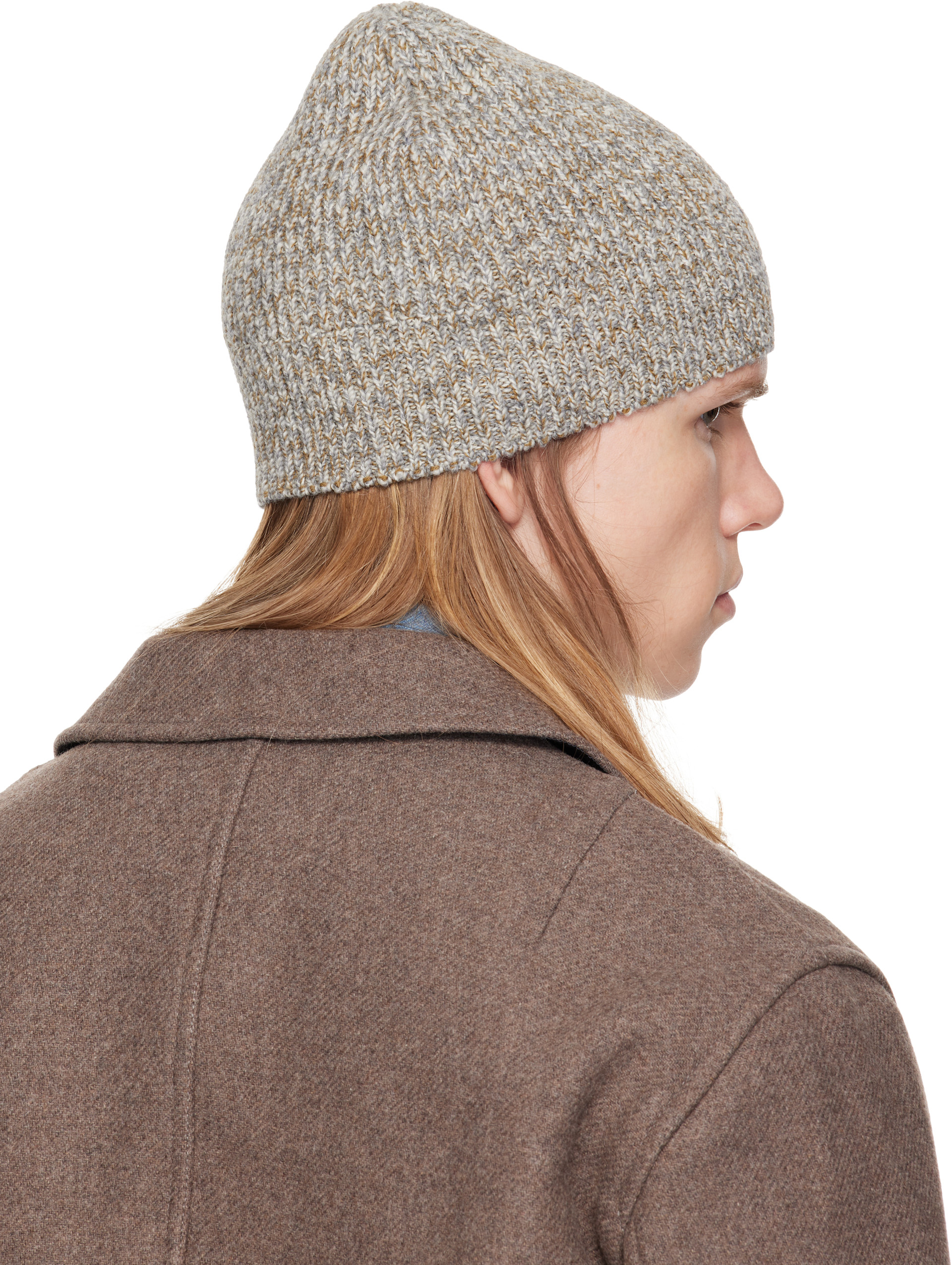 Dries Van Noten - Bonnet gris à image florale
