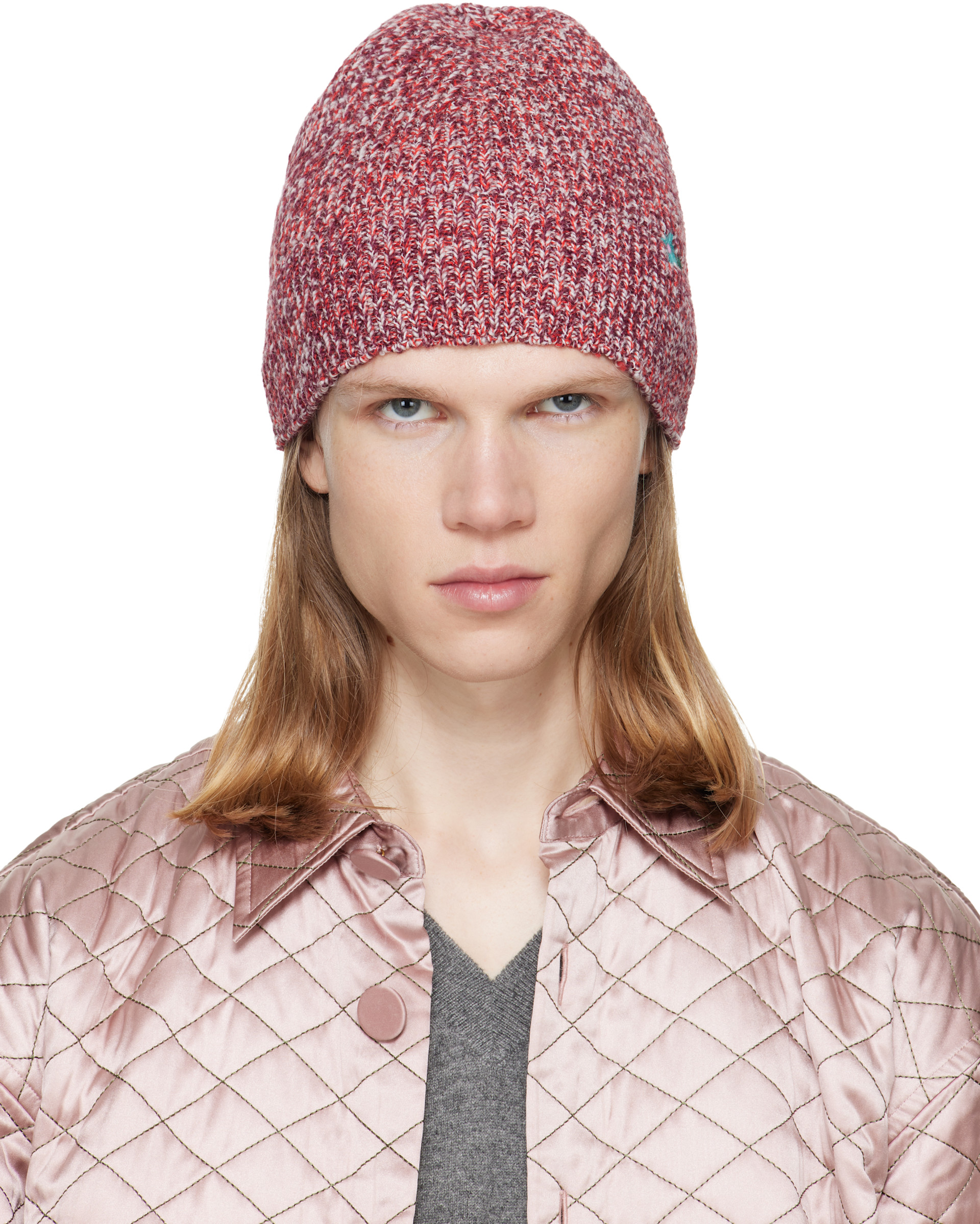 Dries Van Noten - Bonnet rouge à image brodée