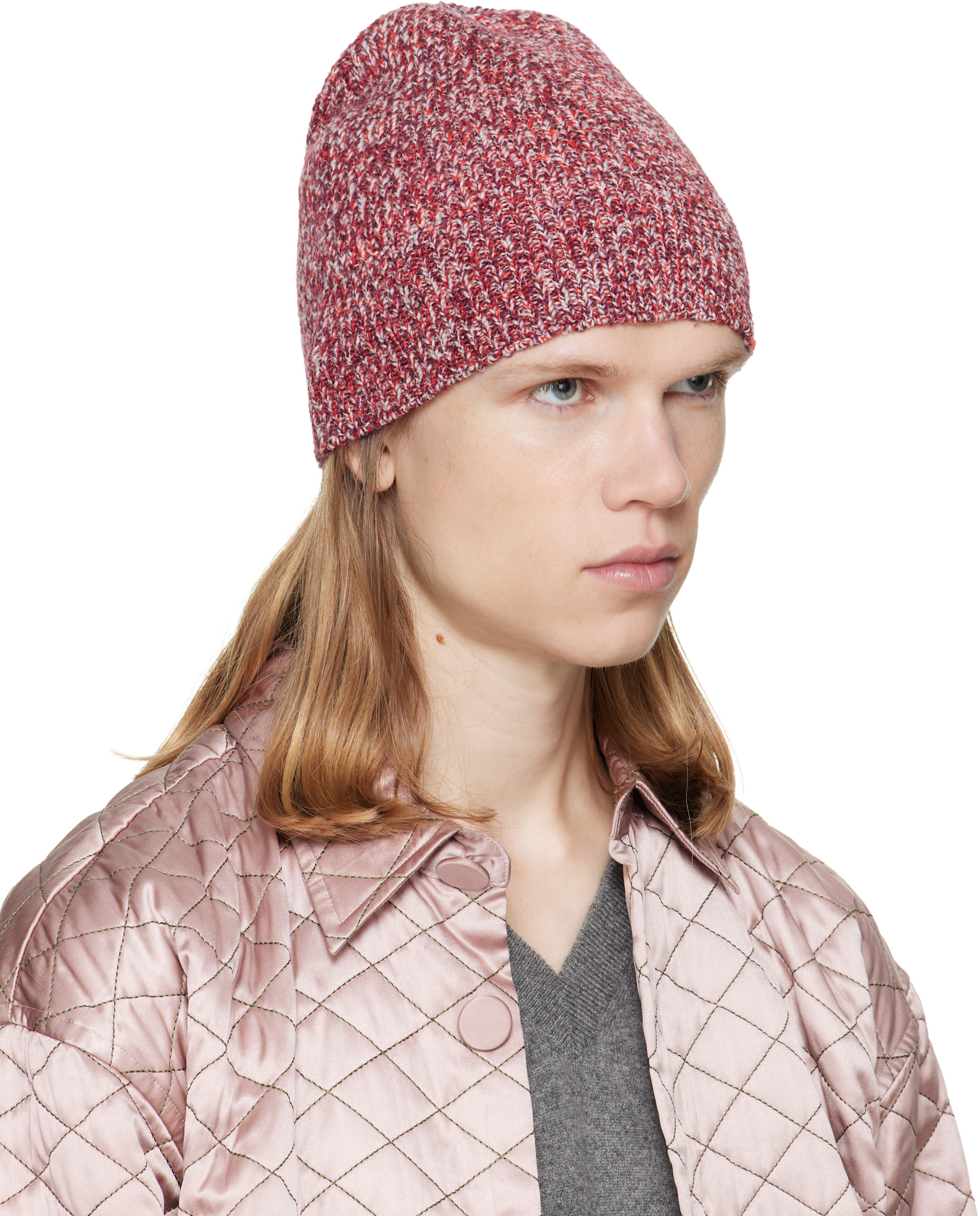 Dries Van Noten - Bonnet rouge à image brodée