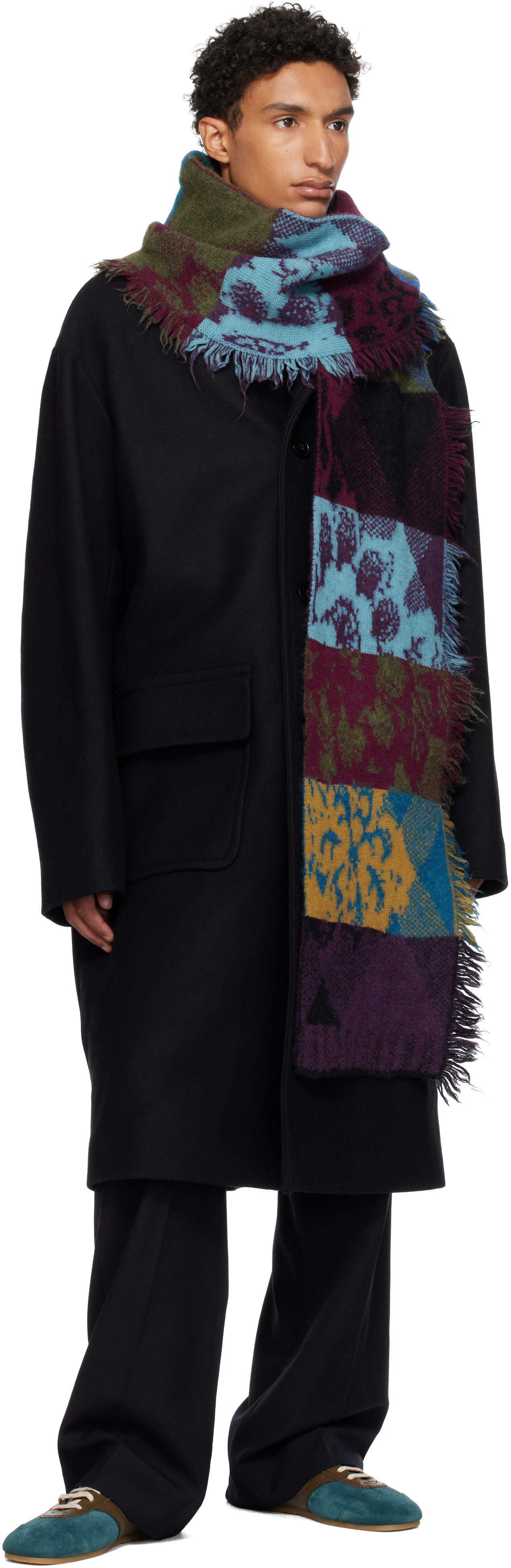 Dries Van Noten - Multicolor Long Wool Scarf
