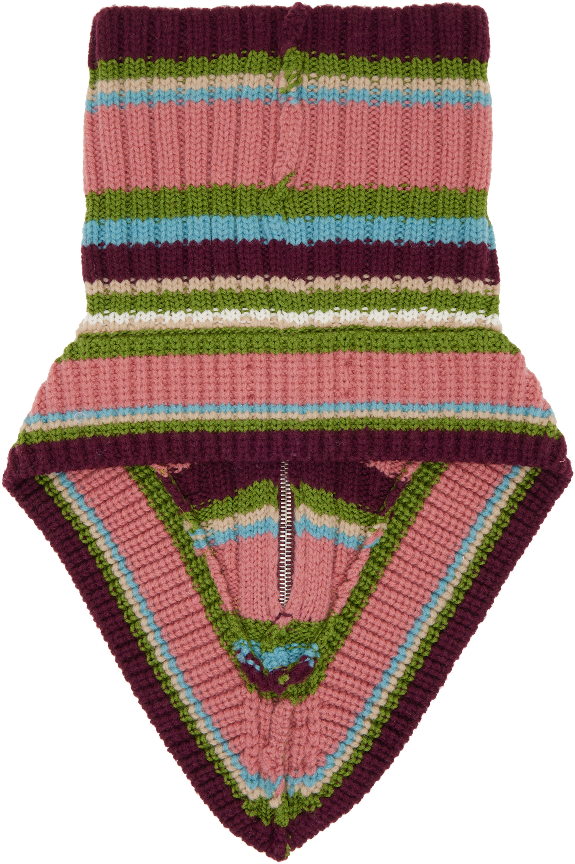 Dries Van Noten - Multicolor Wool Zip Collar Scarf