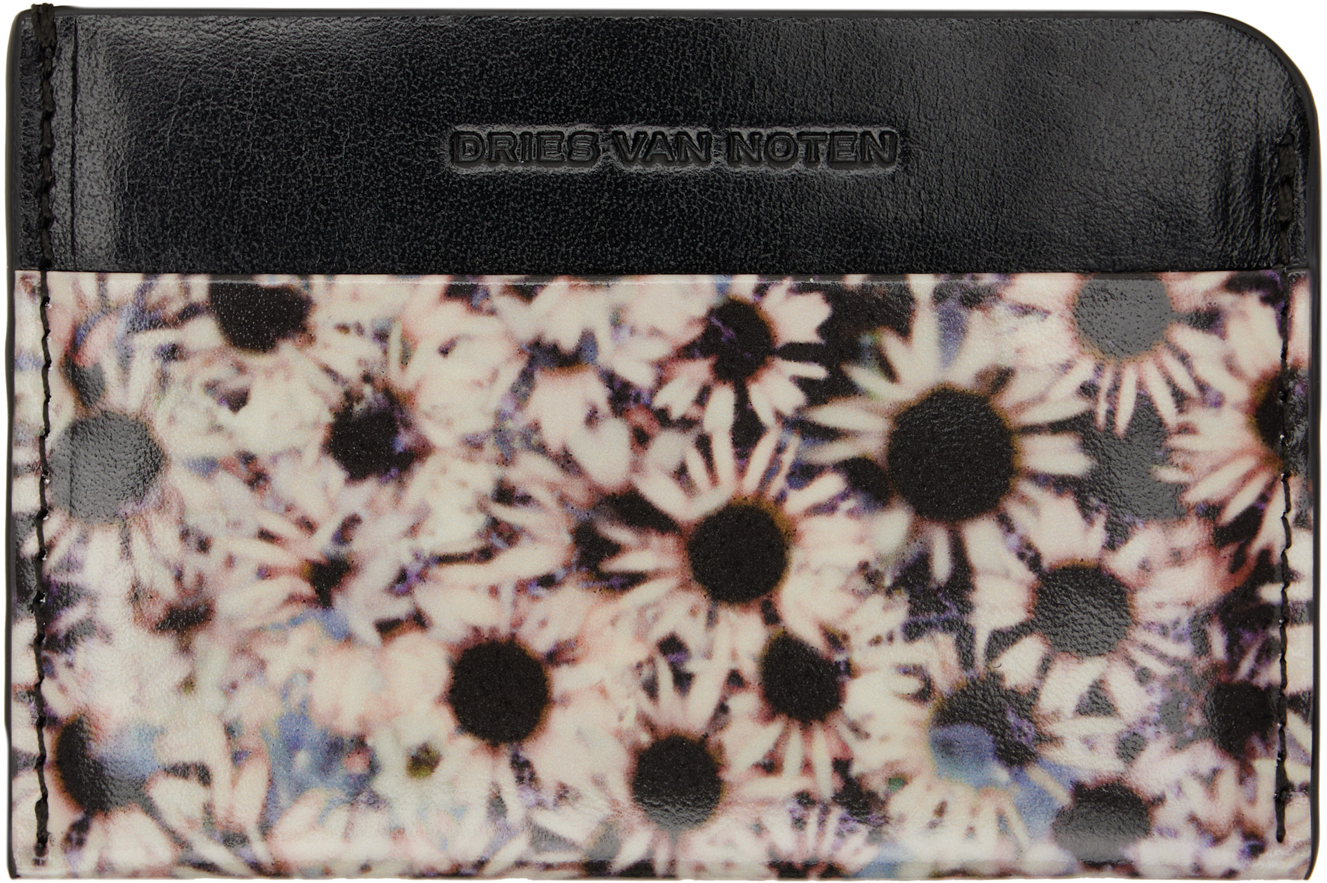 Dries Van Noten - ブラック レザー カードケース