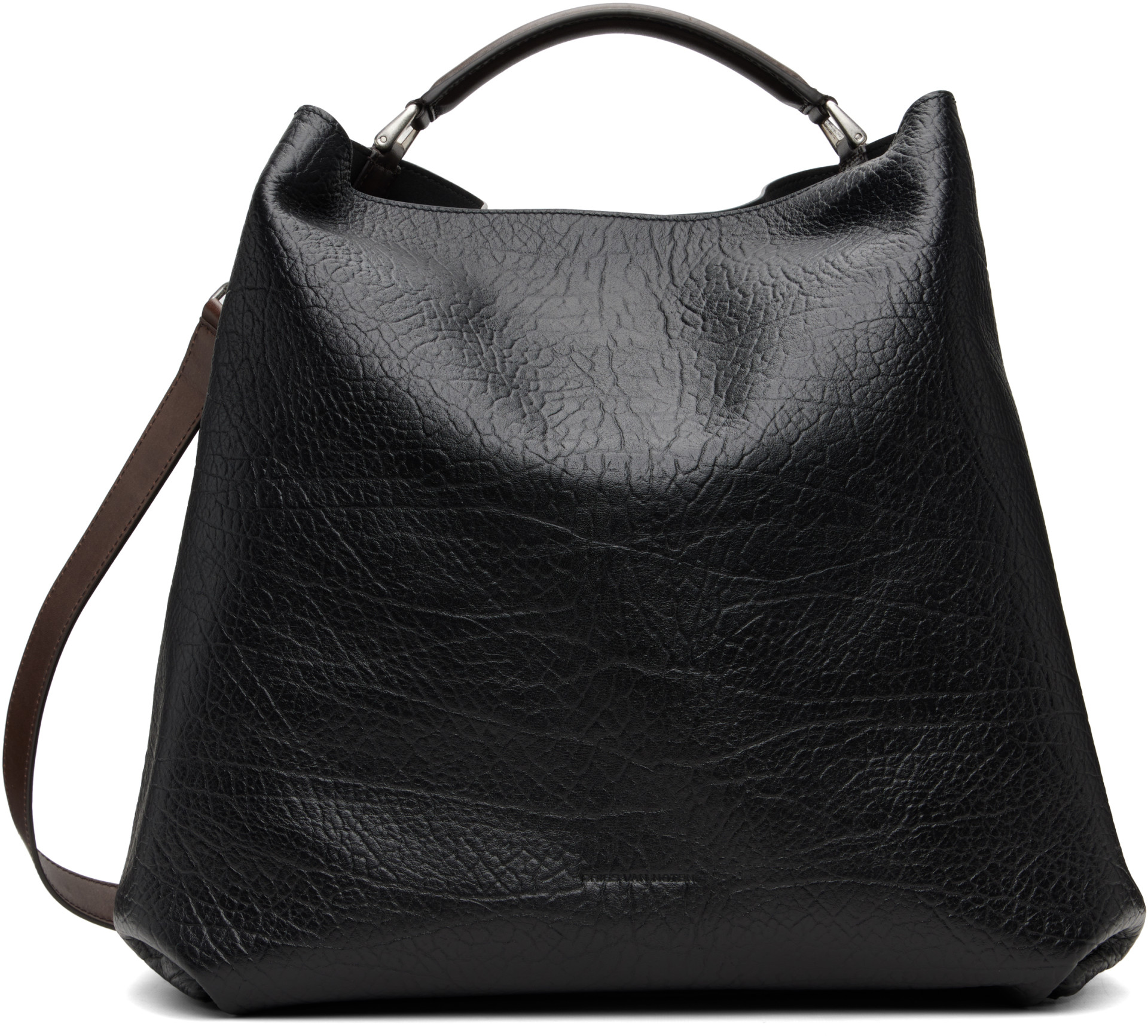 Dries Van Noten - Black Leather Sling Bag