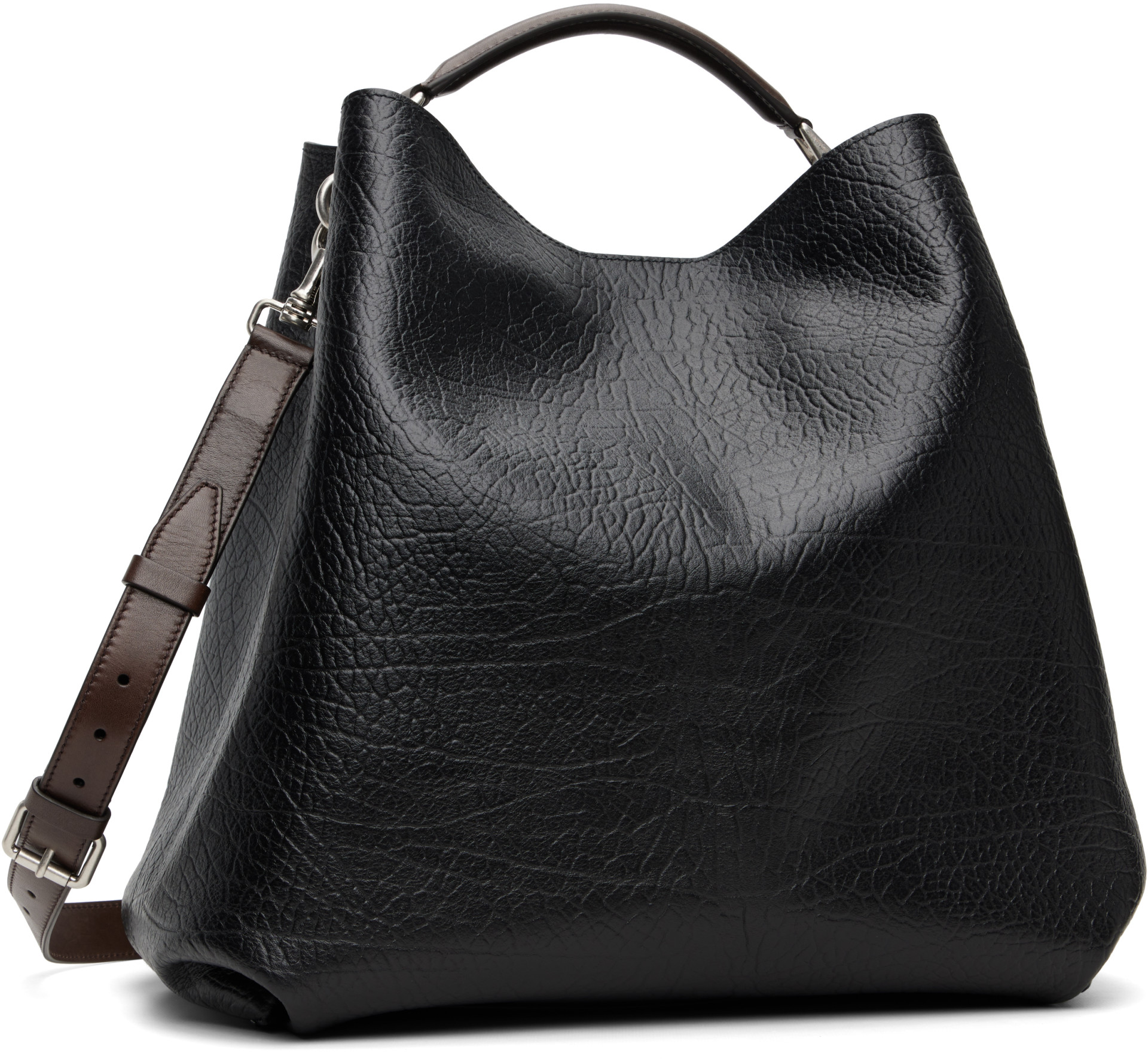 Dries Van Noten - Black Leather Sling Bag
