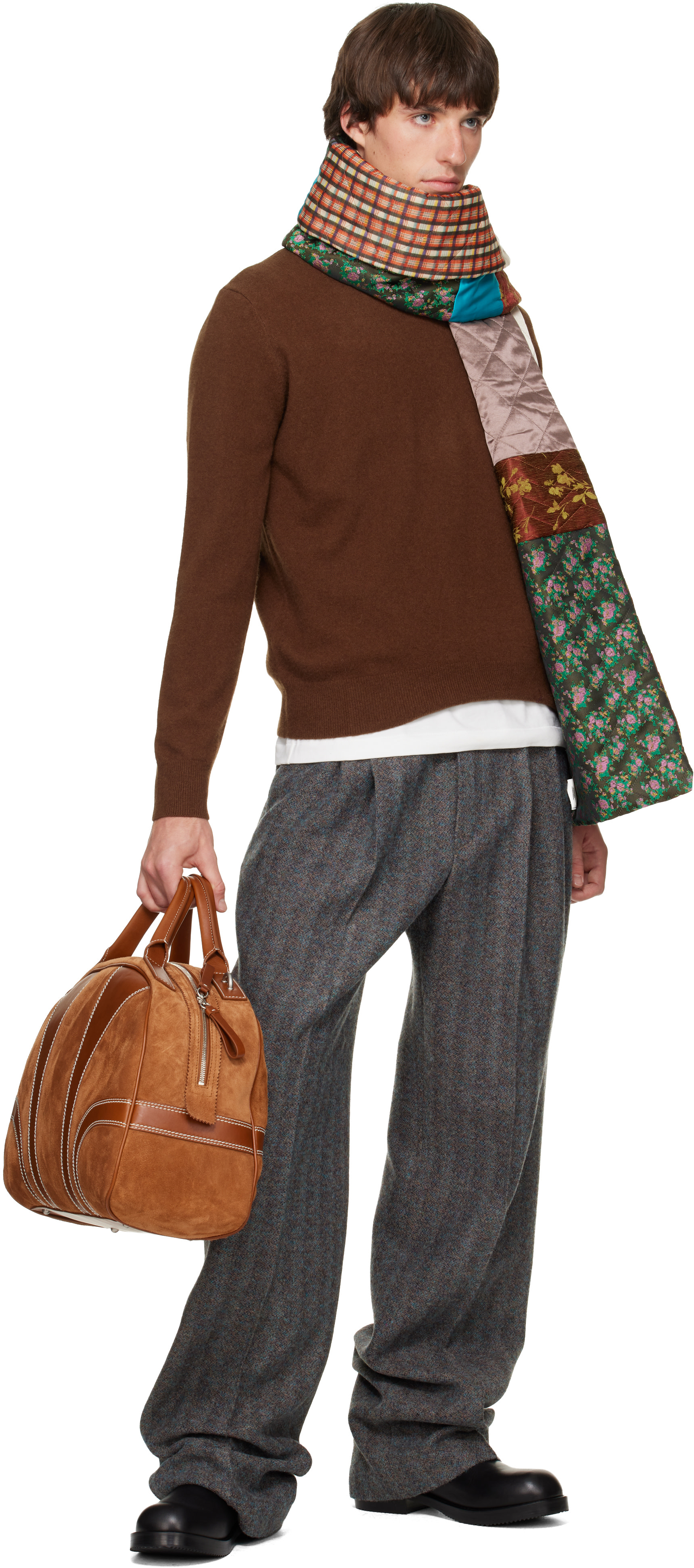 Dries Van Noten - Tan Suede Duffle Bag