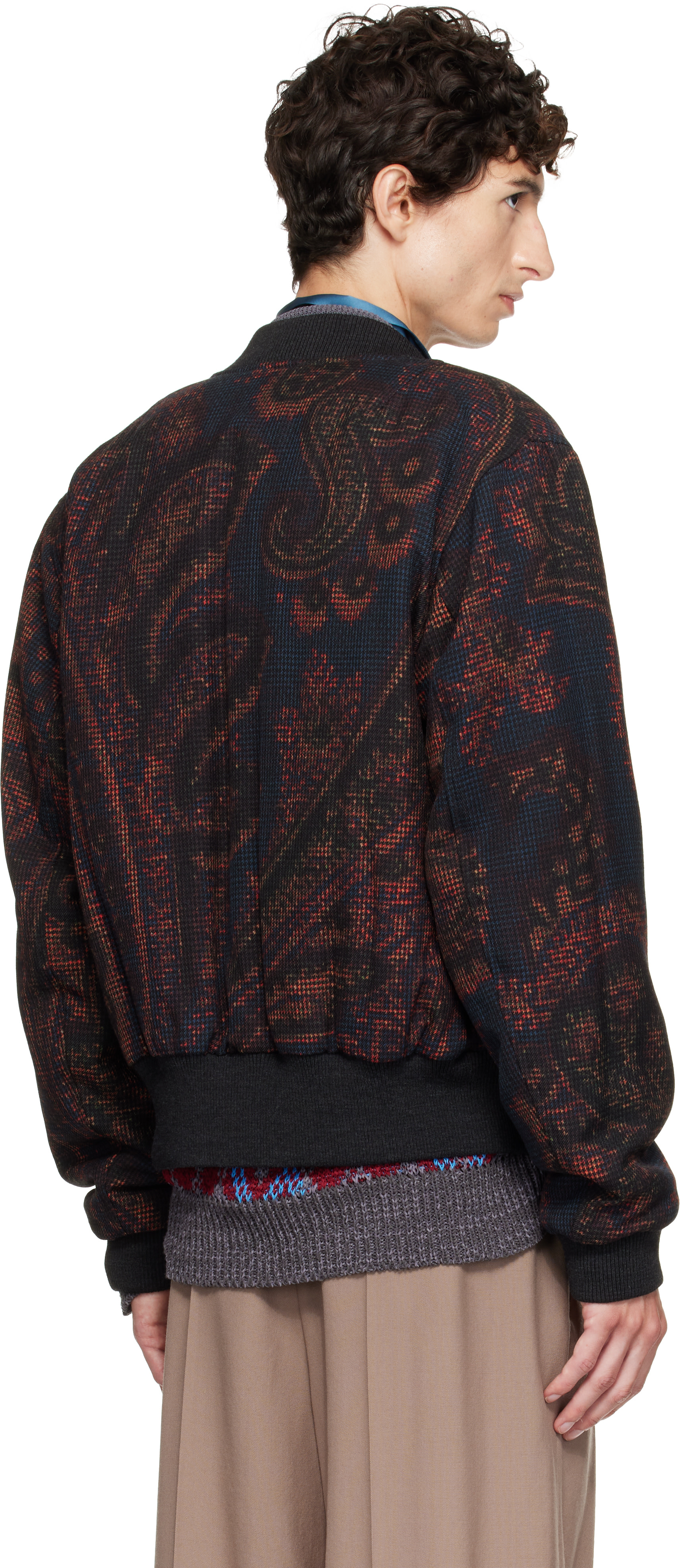 Dries Van Noten - Navy Wool Bomber Jacket